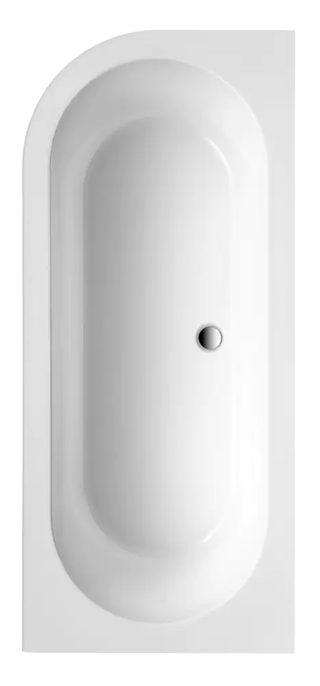 Ottofond Freistehende Badewanne Modena Corner Weiß links 178 x 78 x 44 cm