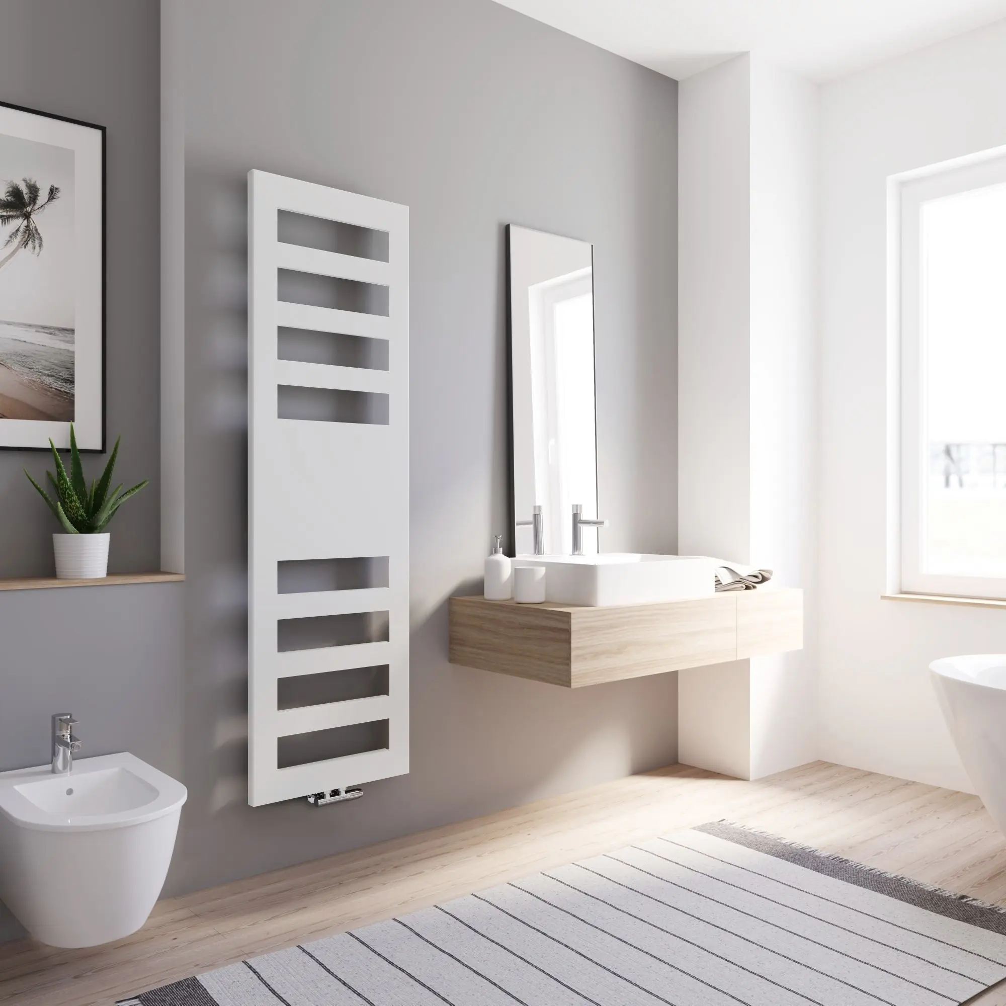 Schulte Design-Heizkörper Münster 170,3 x 50,5 cm alpinweiß 547 W