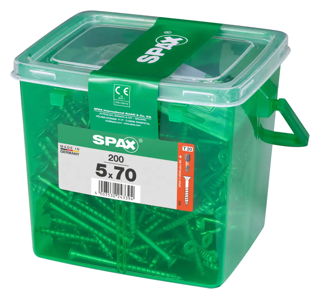 Spax Universalschrauben 5.0 x 70 mm TX 20 - 200 Stk. Spax Universalschrauben 5.0 x 70 mm TX 20 - 200 Stk.