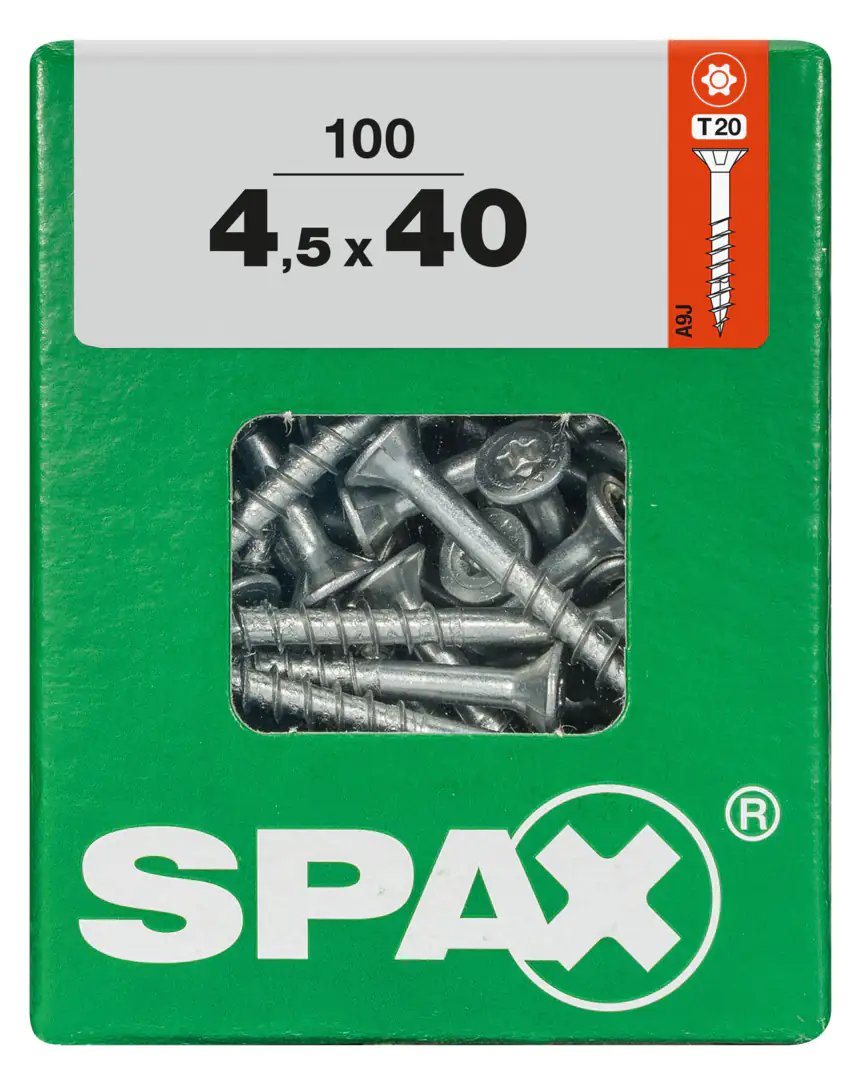 Spax Universalschrauben 4.5 x 40 mm TX 20 Senkkopf - 100 Stk.