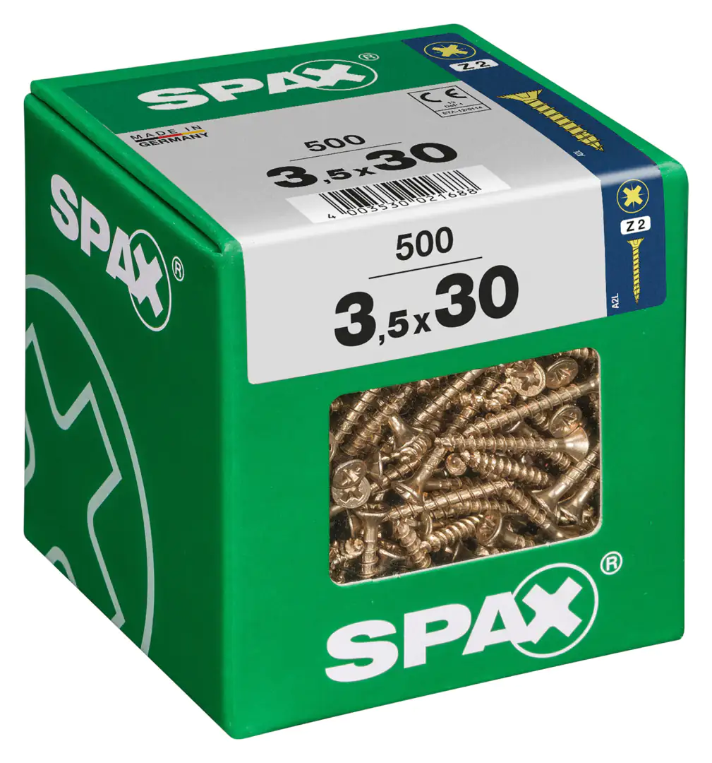 Spax Universalschrauben 3.5 x 30 mm PZ 2 - 500 Stk.