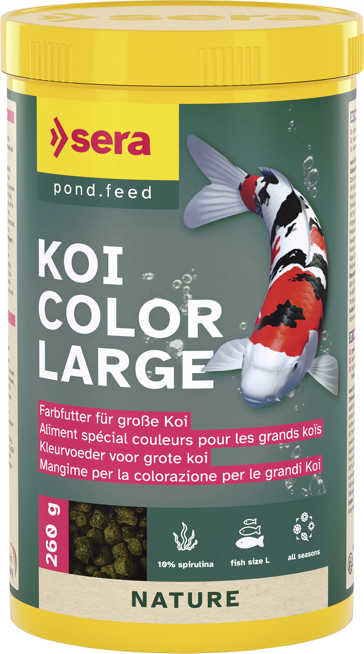 Sera Koifutter Color Large für größere Koi 1 L Sera Koifutter Color Large für größere Koi 1 L
