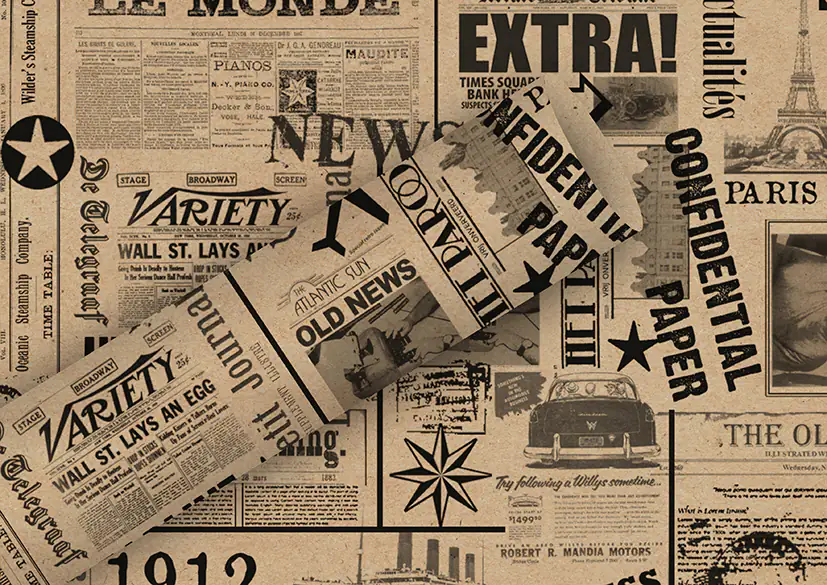 By Nature Geschenkpapier Zeitung 2 m