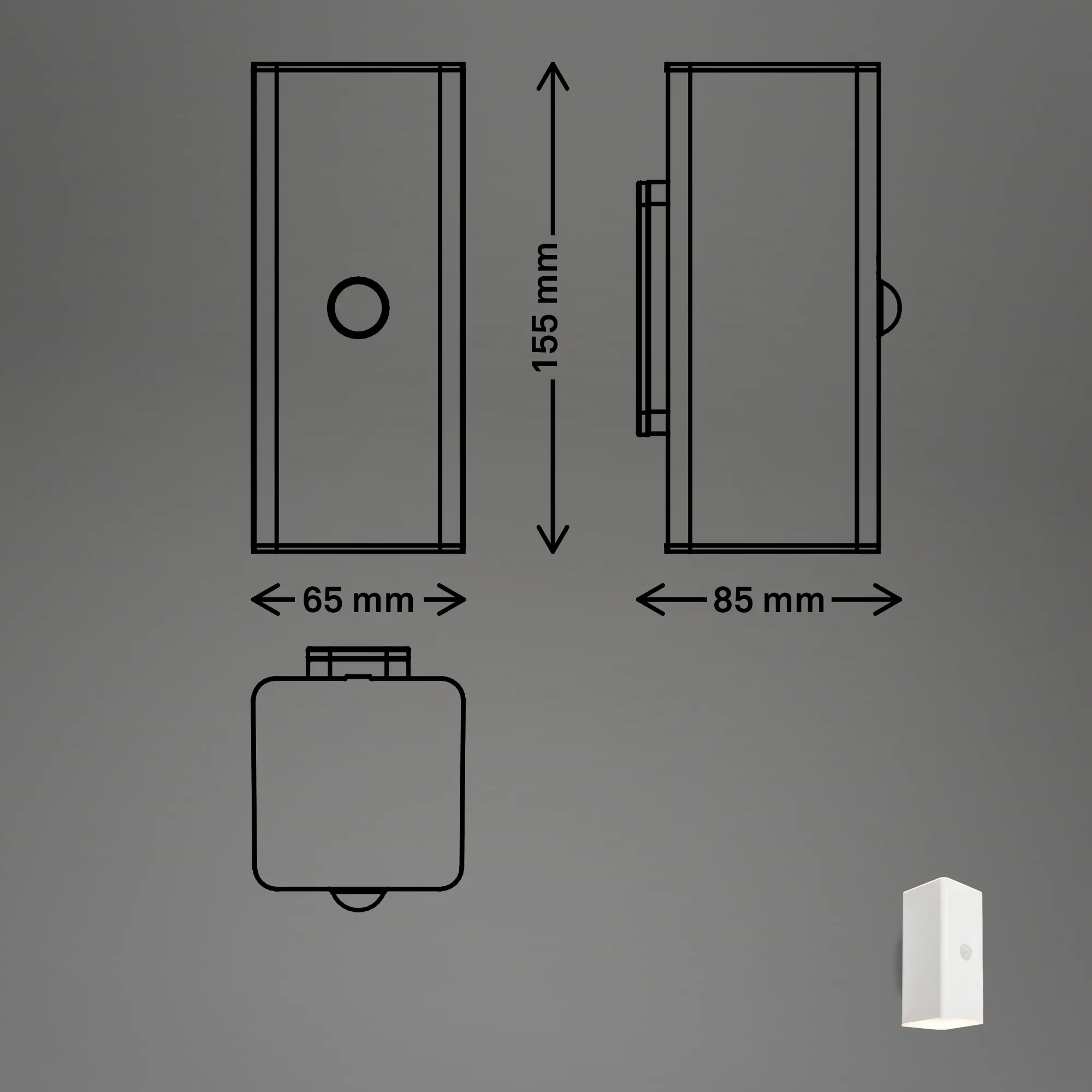Briloner LED Akku-Außenwandleuchte Kuni 6W weiß warmweiß Briloner LED Akku-Außenwandleuchte Kuni 6W weiß warmweiß