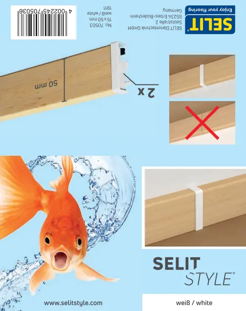 SELITSTYLE Außenecke weiß Höhe 50 mm 2 Stück