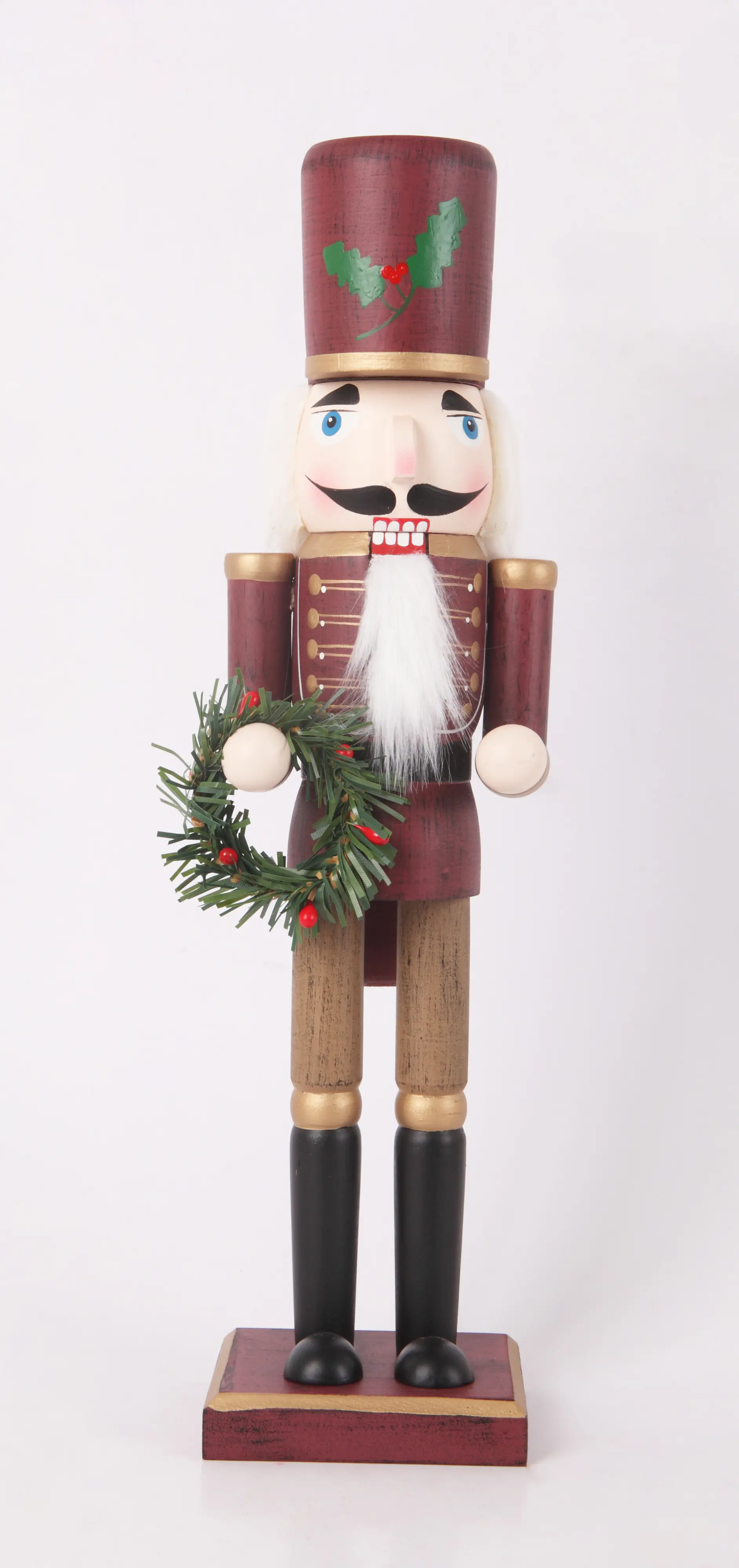 Dekofigur Nussknacker Holz 38 x 9 cm bunt