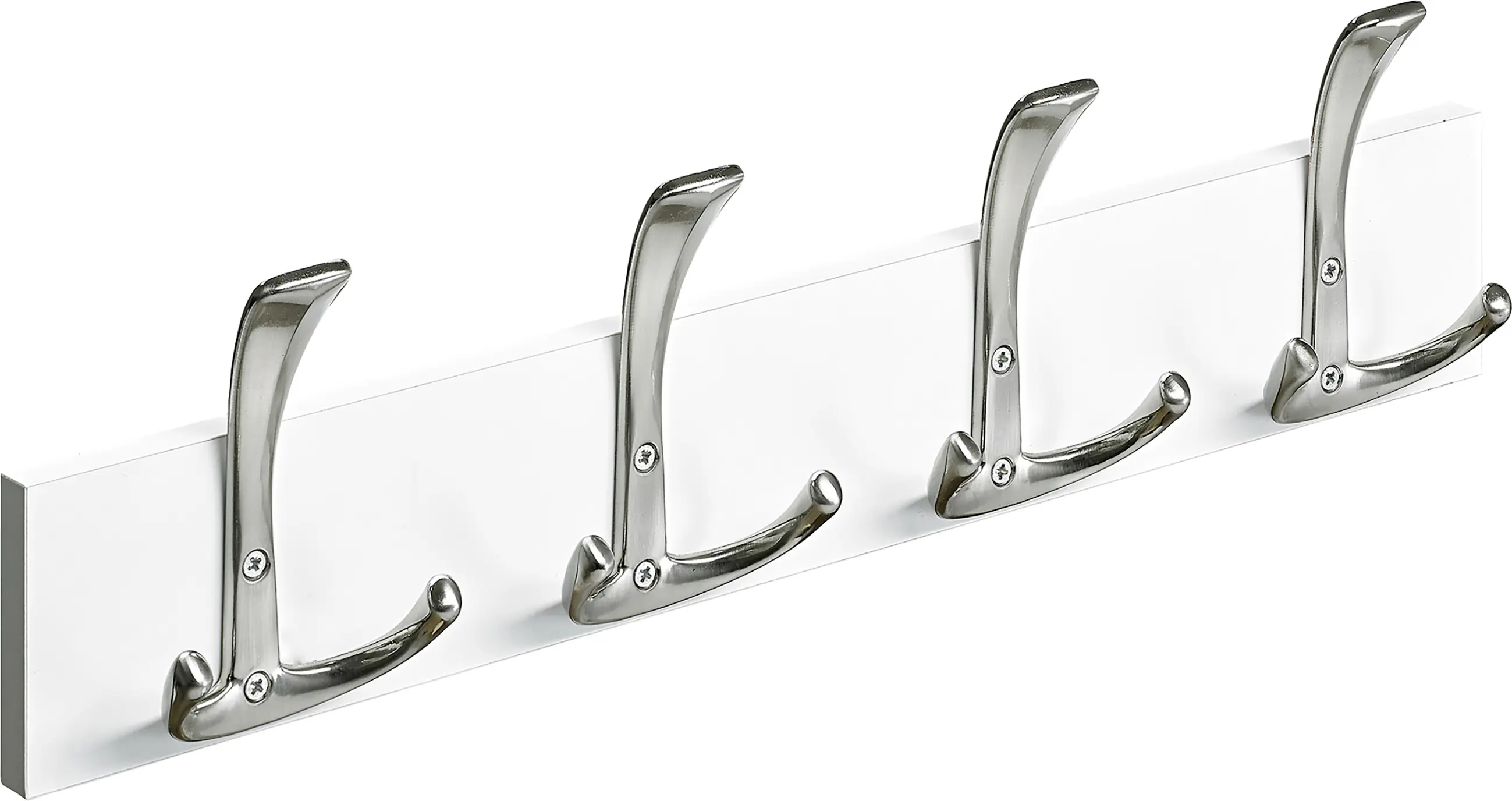 Hettich Garderobenleiste 4 Haken Holz 50 x 13,5 x 5,3 cm weiß