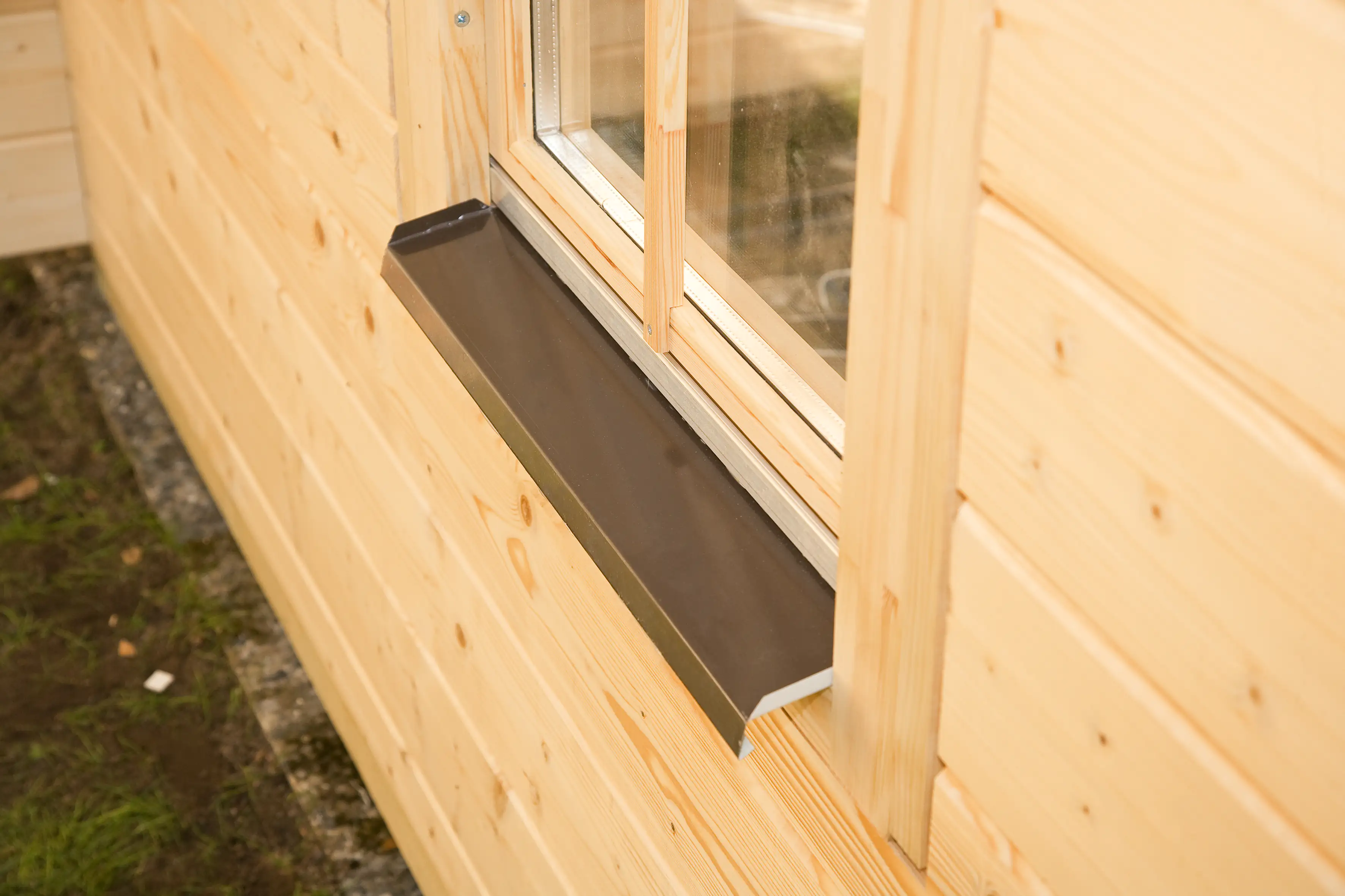 SKAN HOLZ Freizeithaus Lausanne 450 x 300 cm natur mit Fußboden