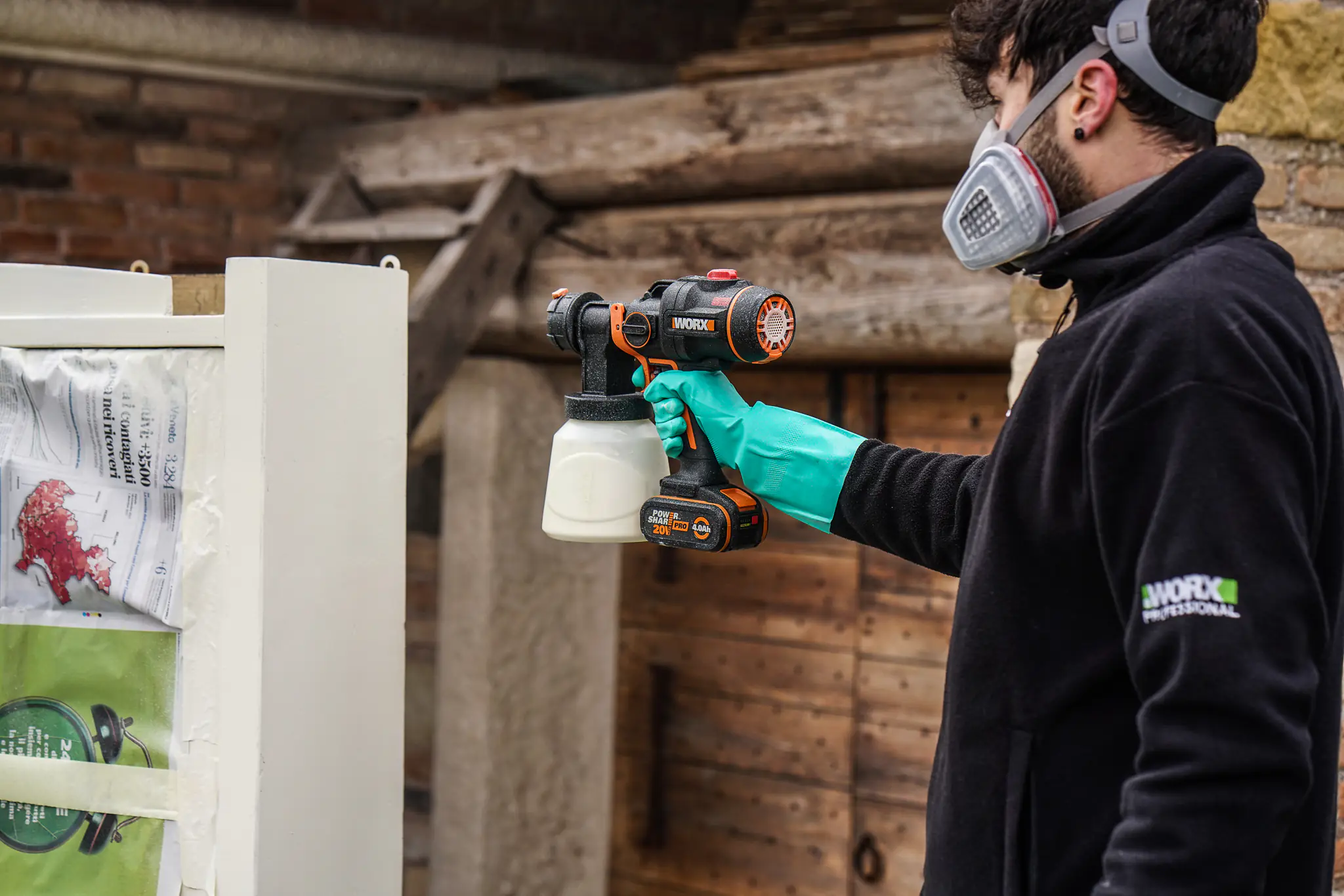 Worx NITRO Akku-Farbsprühgerät WX020.9 20 V Solo Worx NITRO Akku-Farbsprühgerät WX020.9 20 V Solo