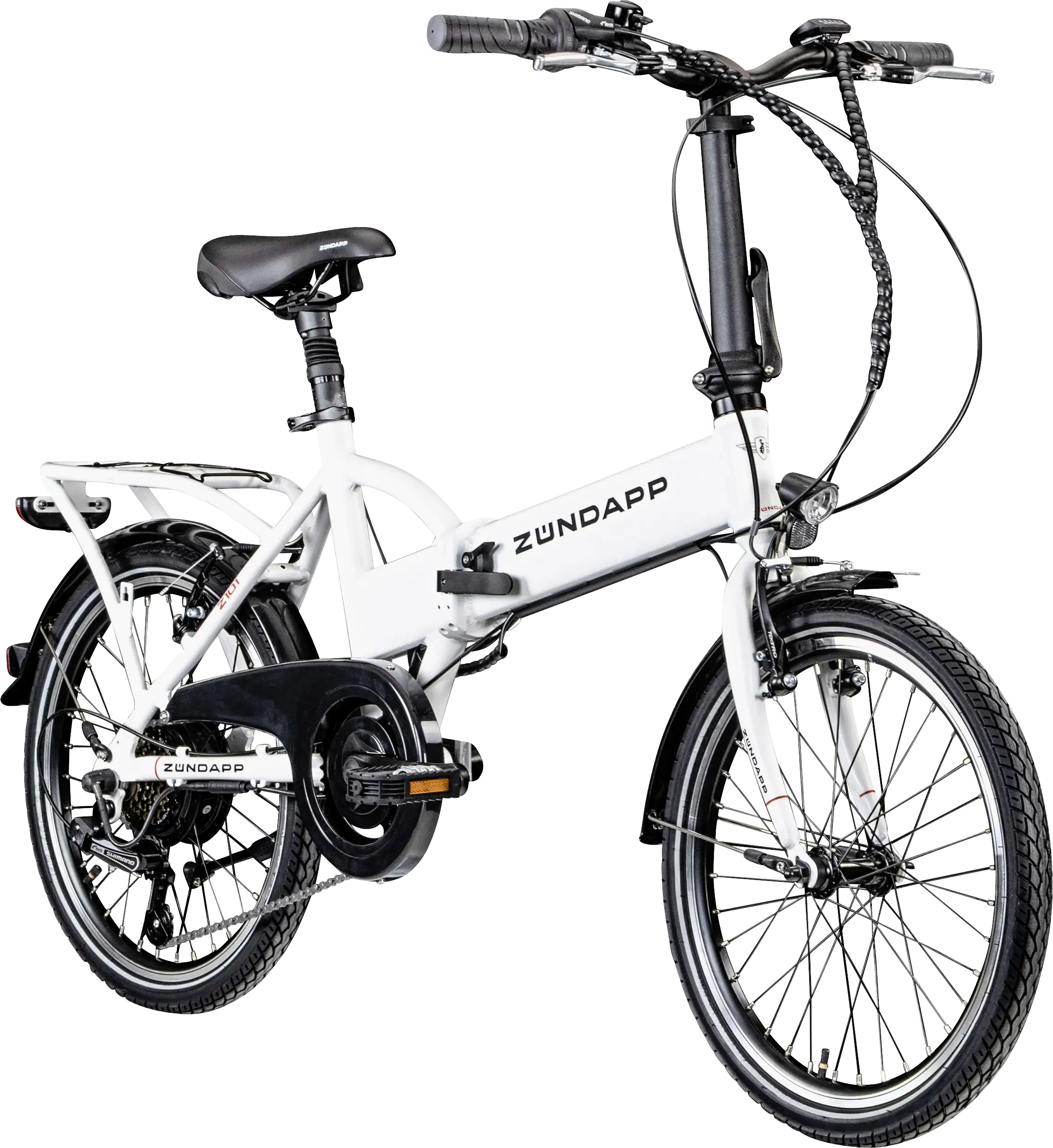 Zündapp E-Bike Faltrad Z101 20 Zoll RH 37cm 6-Gang 270 Wh weiß