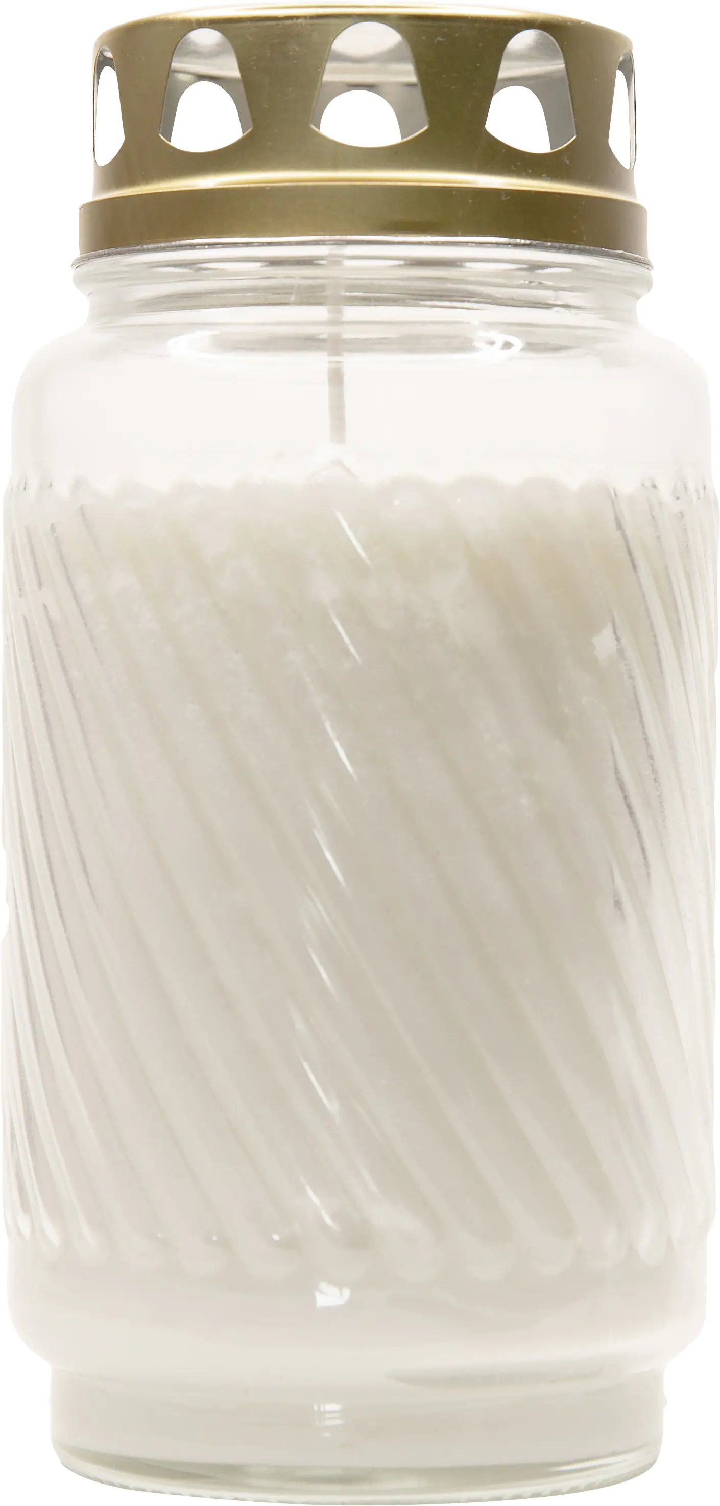 Bolsius Grablicht mit Deckel 17 cm weiß