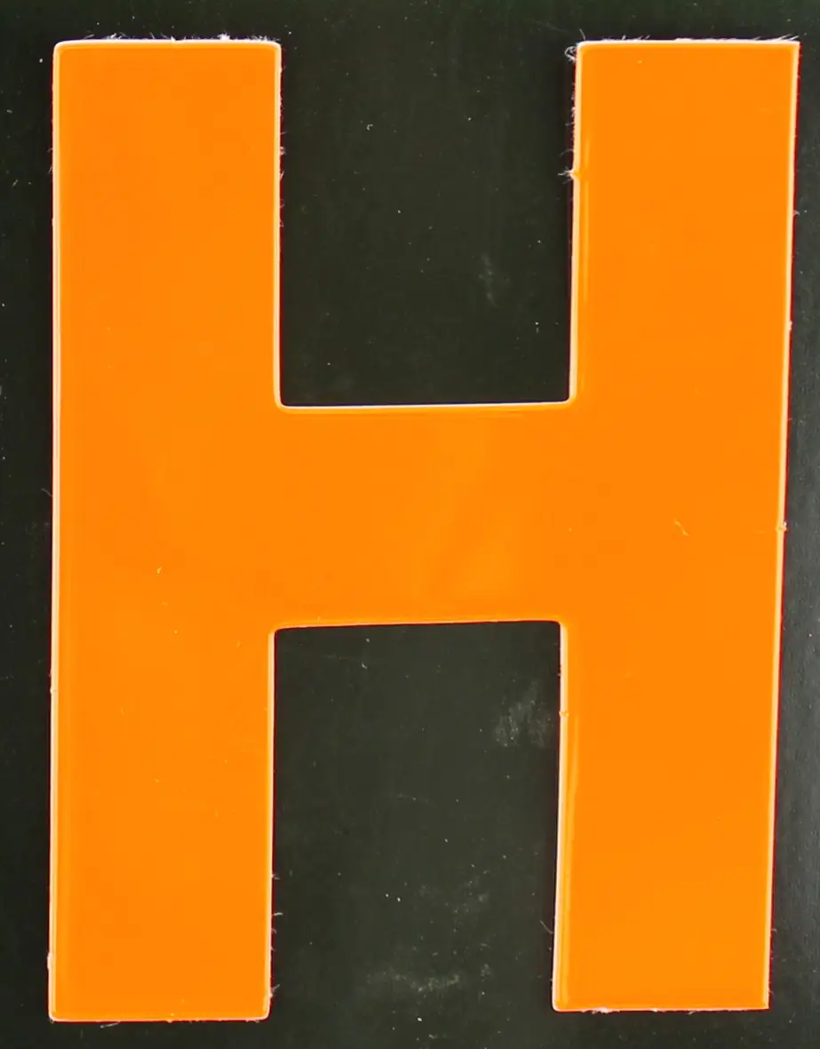 4004947548478 Conacord Reflektierender Klebebuchstabe H orange "H"