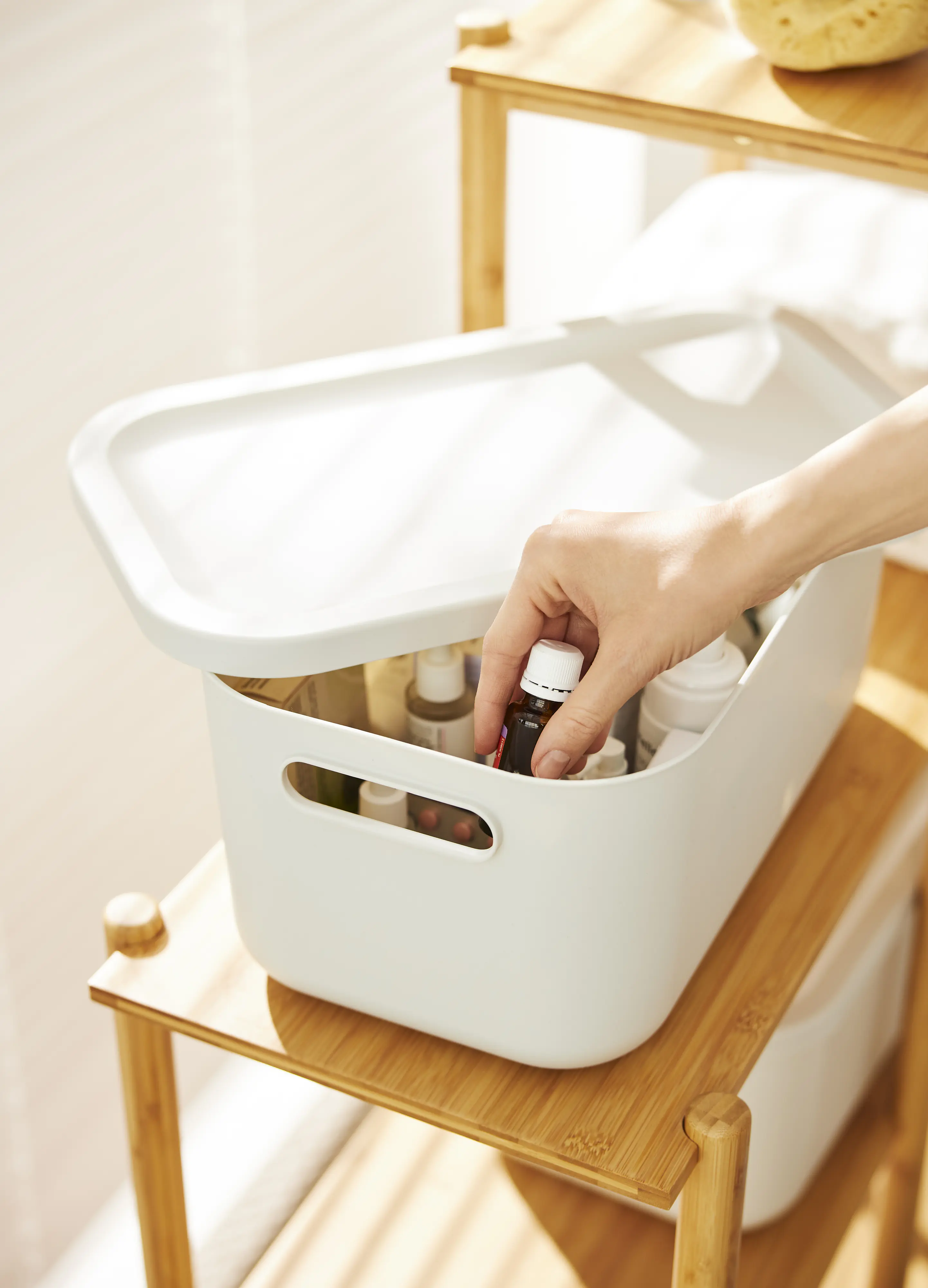 Rotho Aufbewahrungsbox 12 L Albula weiß inkl. Deckel  Rotho Aufbewahrungsbox 12 L Albula weiß inkl. Deckel