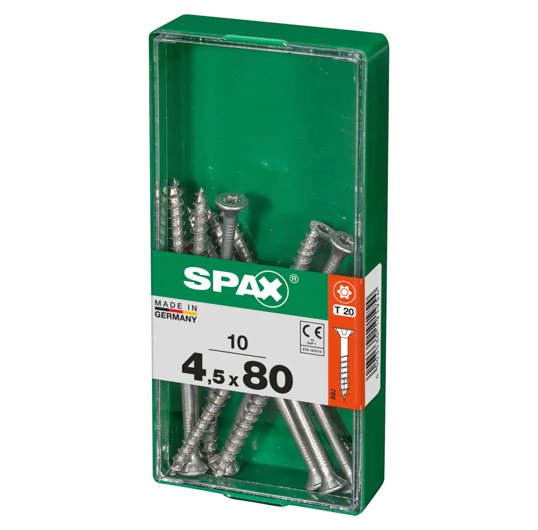 Spax Universalschrauben 4.5 x 80 mm TX 20 - 10 Stk.