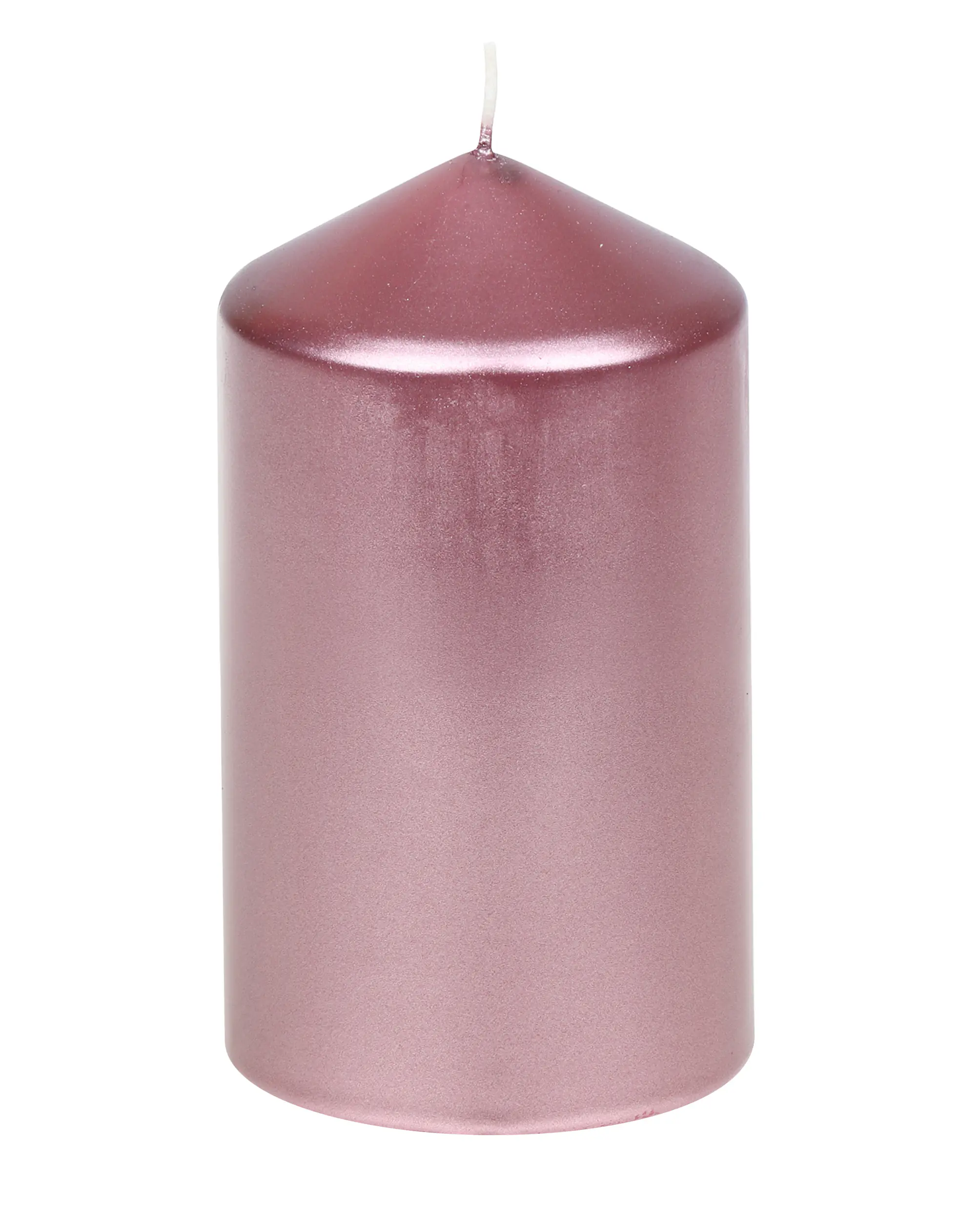 Steinhart Stumpenkerze Edelglanz Ø 5,7 x 10 cm antikrosa