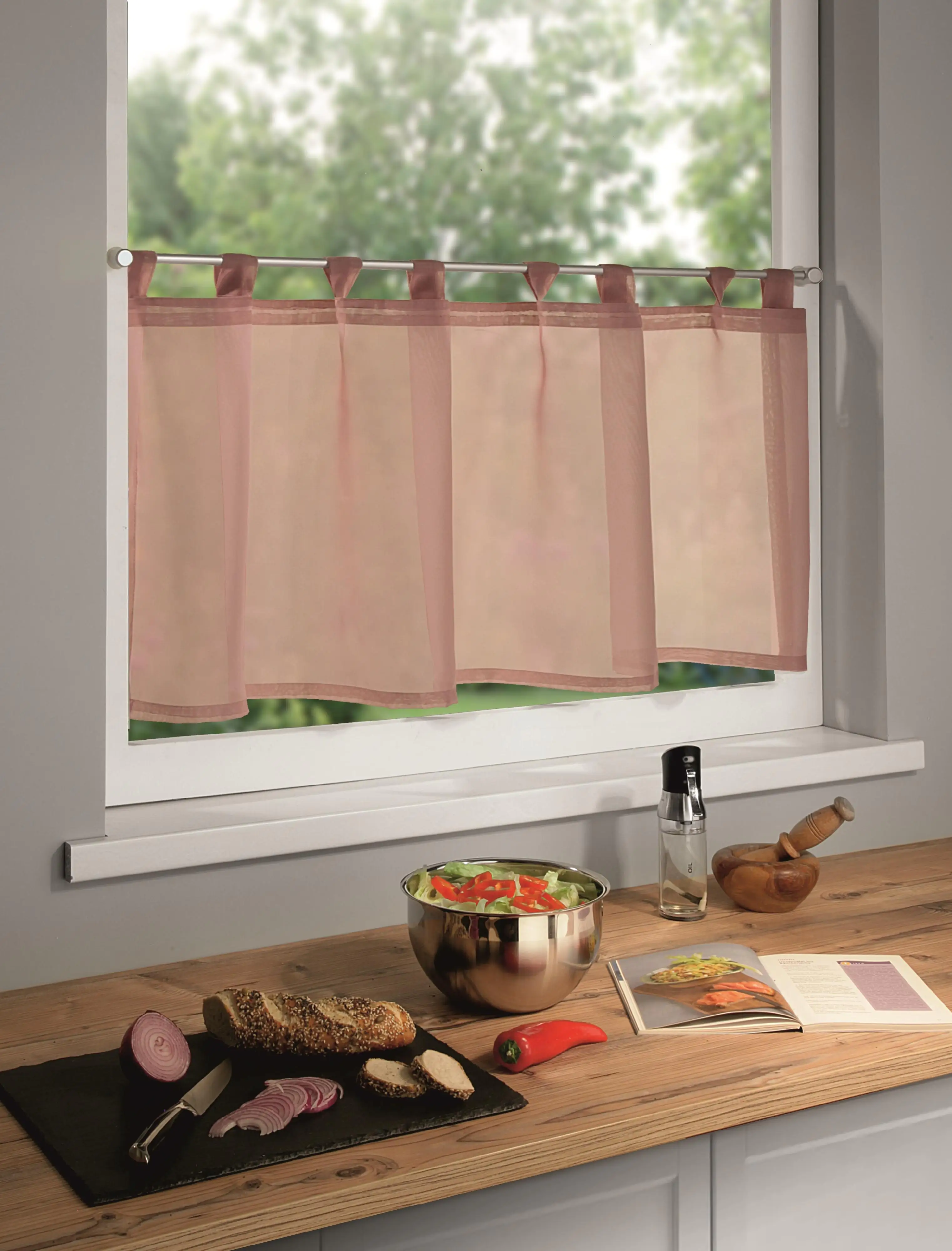 Neusser Collection Schlaufenpanneau Bert rosé, 50 x 135 cm