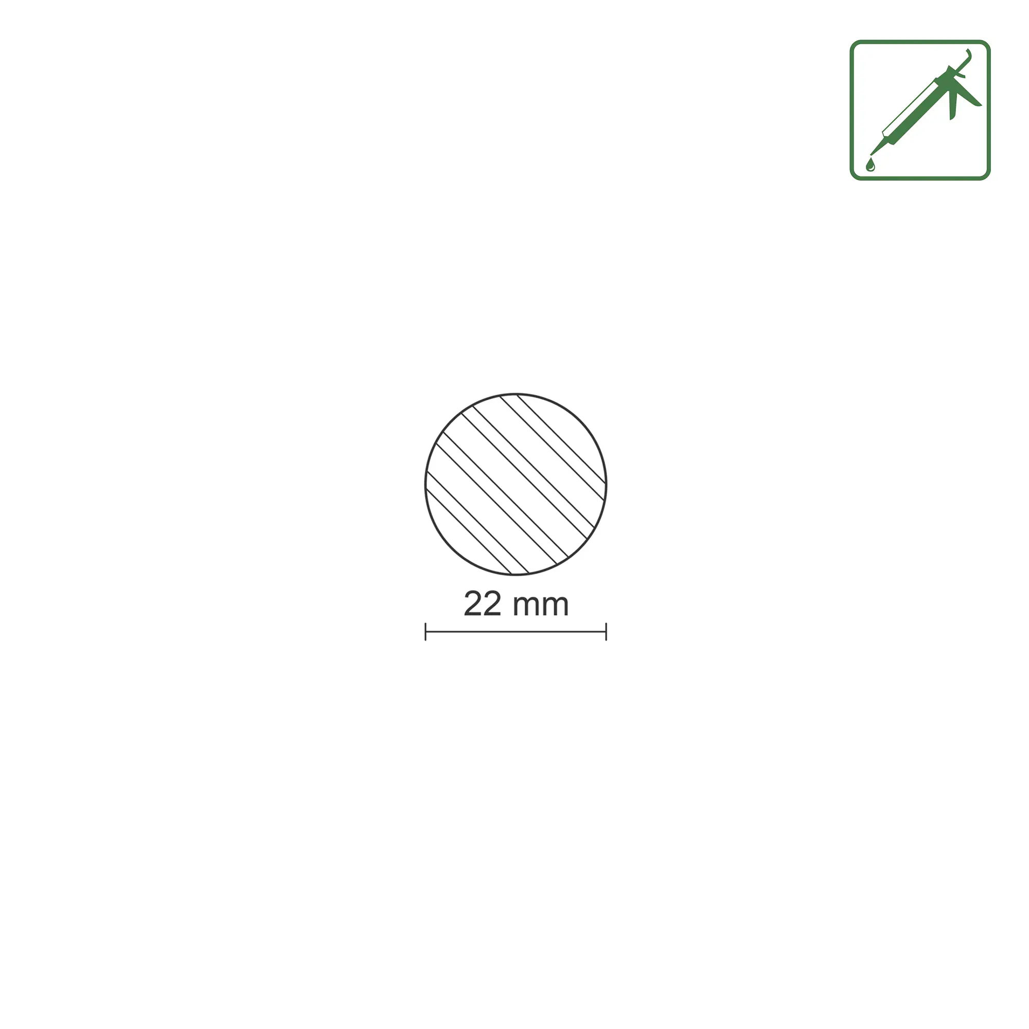 FN Neuhofer Rundstab 240 cm 22 x 22 mm Fichte/Kiefer