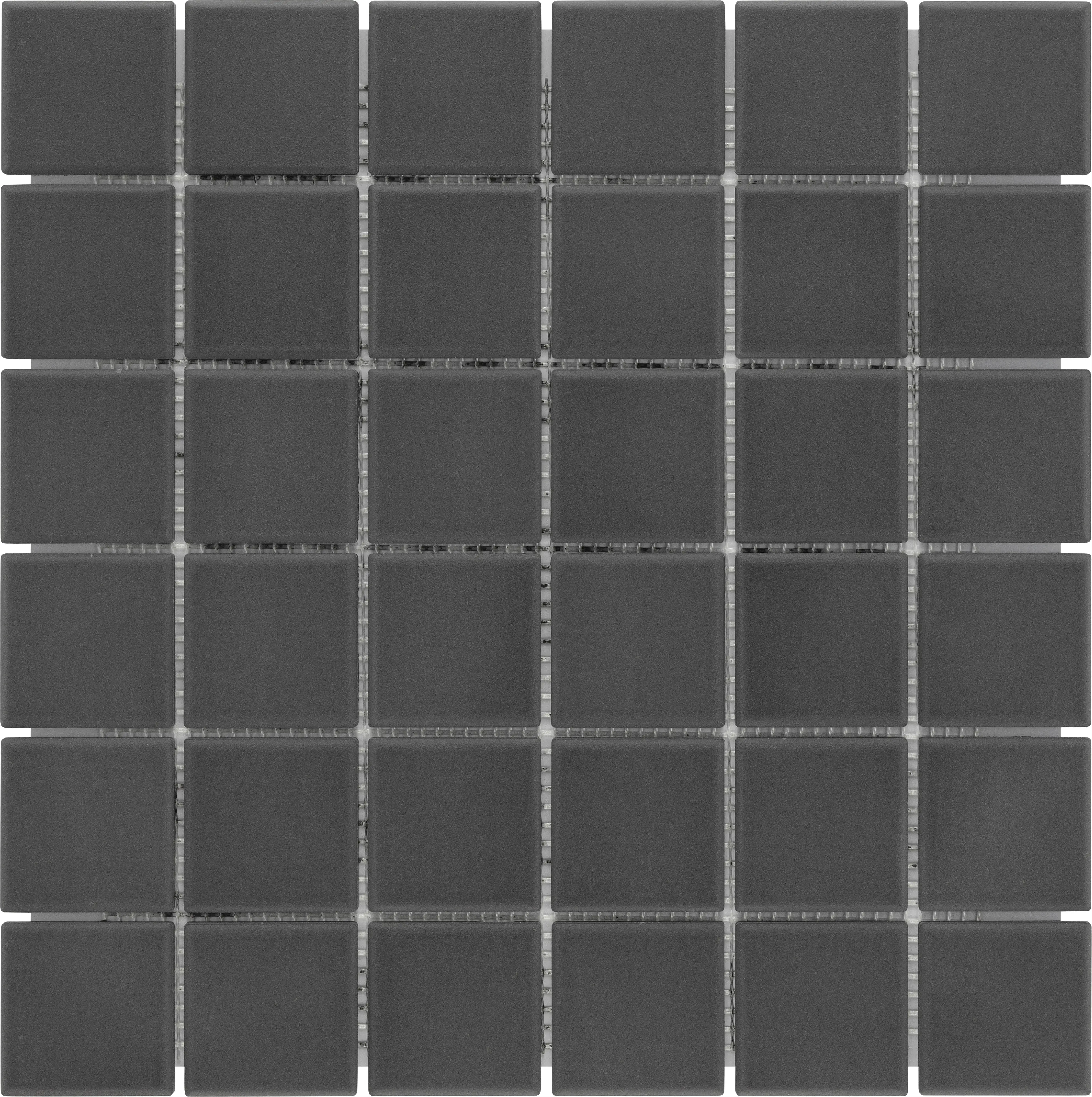 KNG Mosaikfliese rutschhemmend 29,7 x 29,7 cm schwarz unglasiert