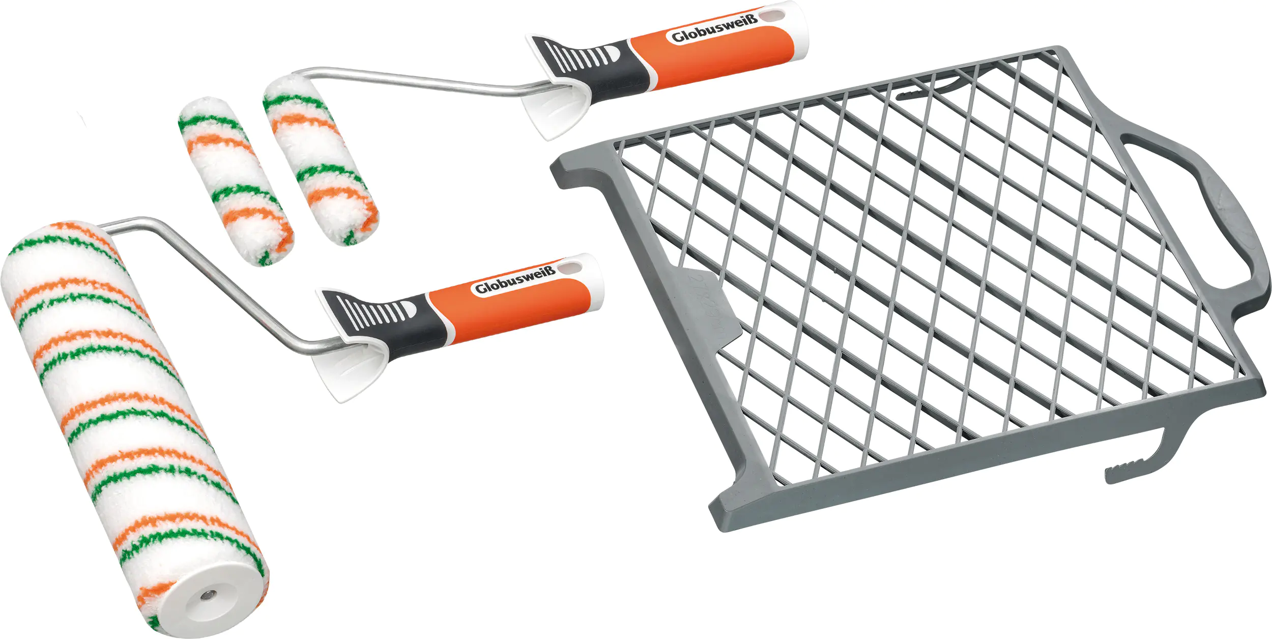 Globusweiß Farbroller-Set 6 tlg. mit 3K Griff Globusweiß Farbroller-Set 6 tlg. mit 3K Griff