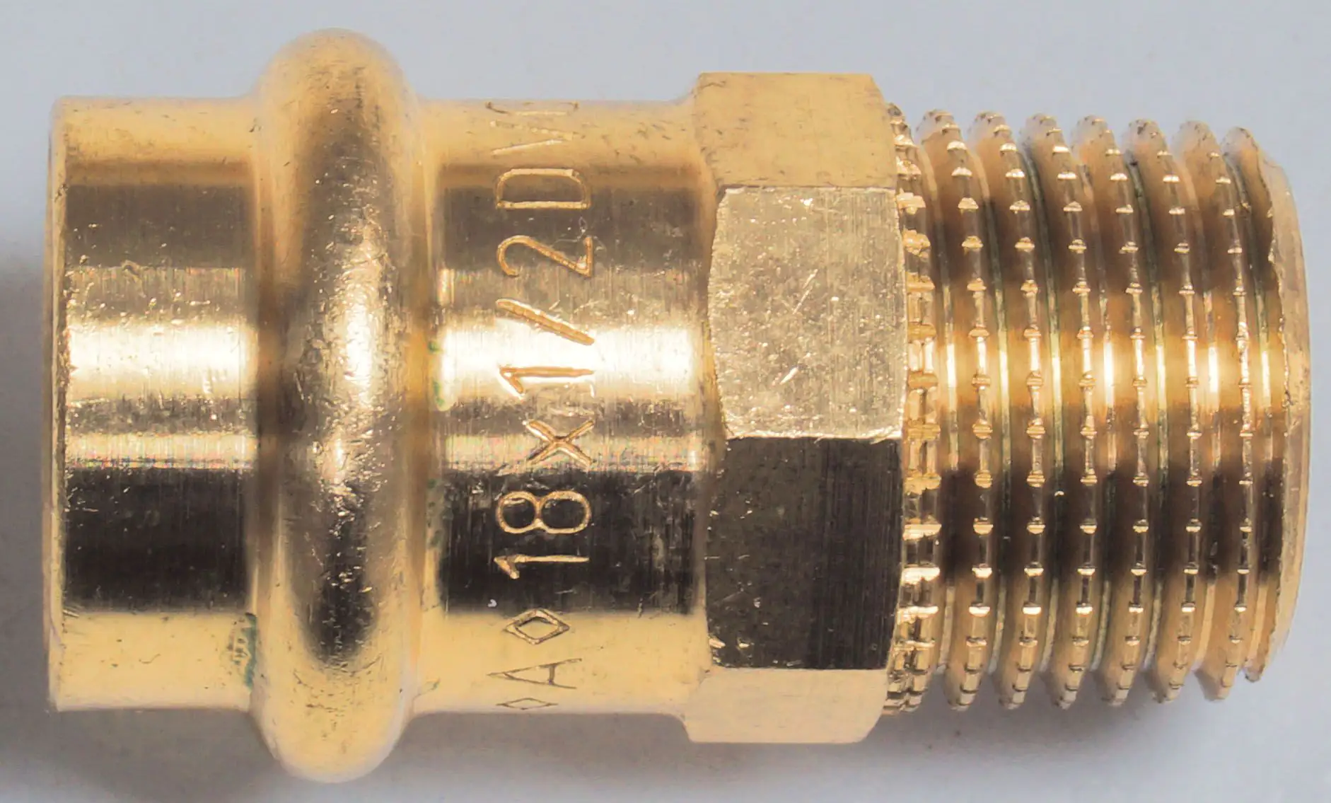 Cornat Press-Übergangs-Nippel Rotguss, ø 18 mm, 1/2" AG