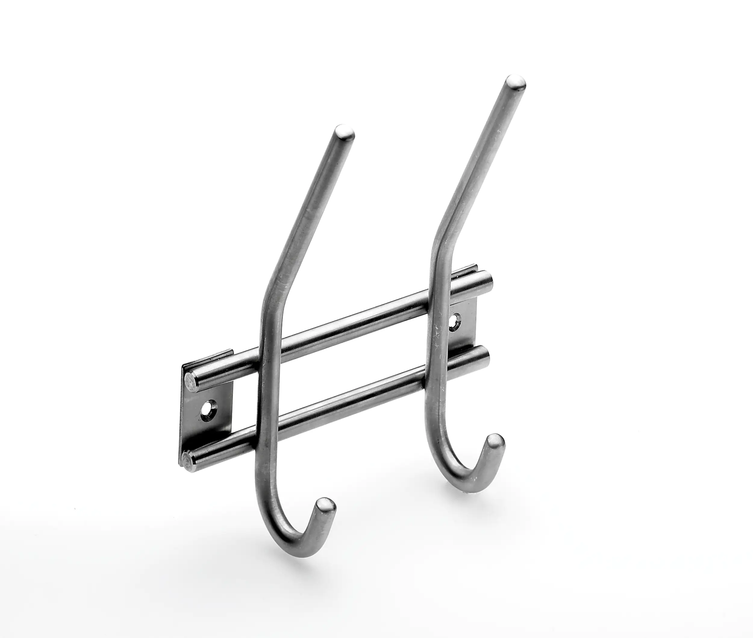 Hettich Garderobenleiste 2 Haken 14,0 x 16,5 x 5,5 cm Edelstahl