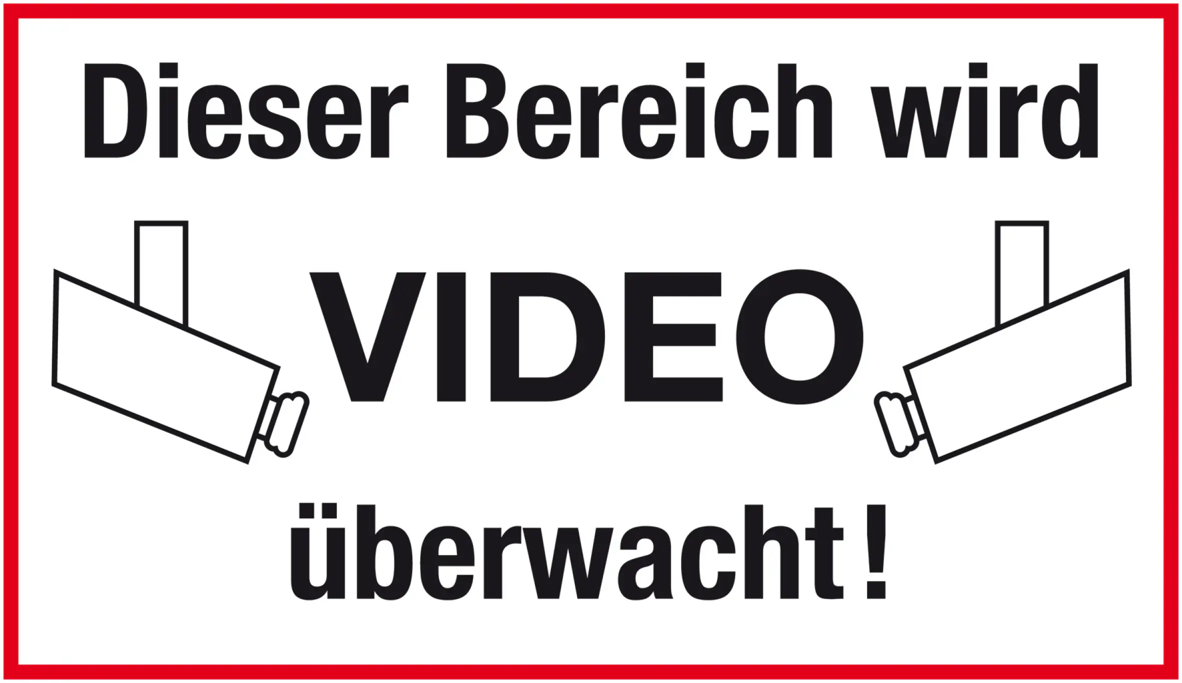 Conmetall Hinweisschild Dieser Bereich wird Video überwacht! 25 x 15 cm