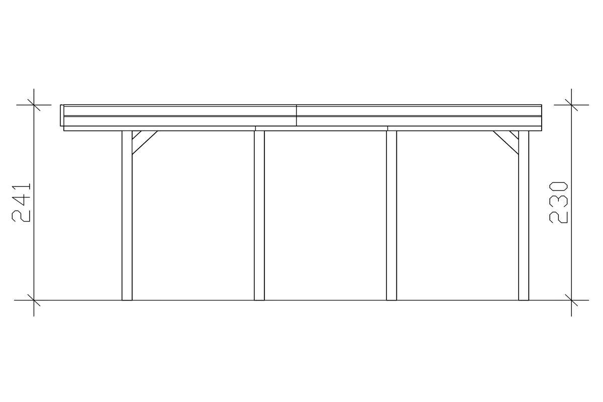 SKAN HOLZ Carport Friesland 314 x 555 cm mit EPDM-Dach