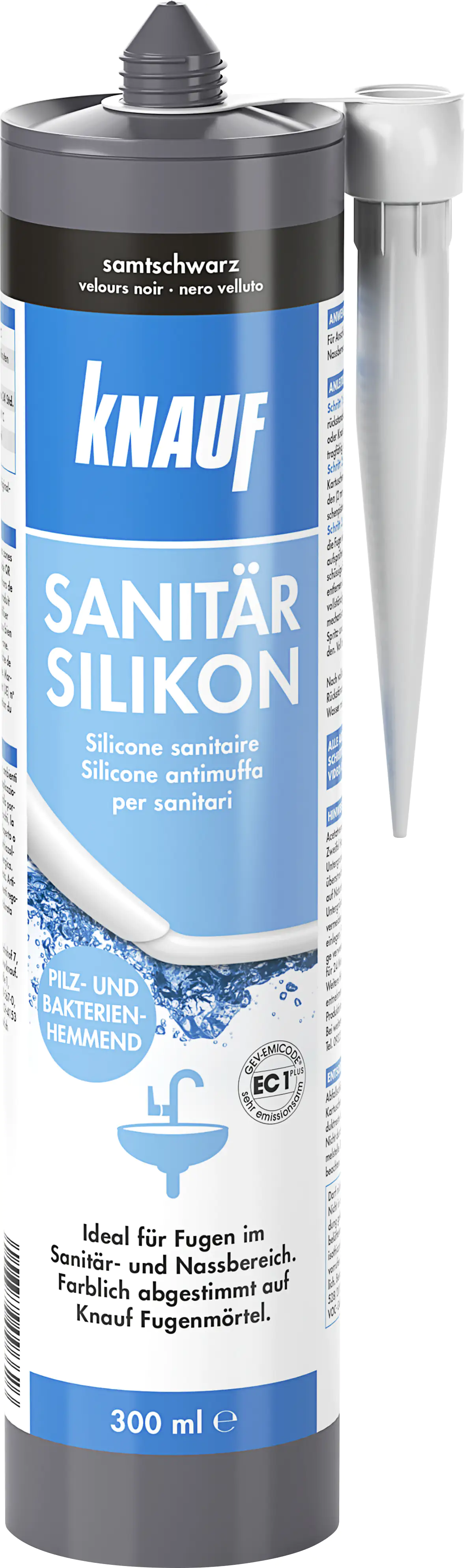 Knauf Sanitär Silikon samtschwarz 300 ml