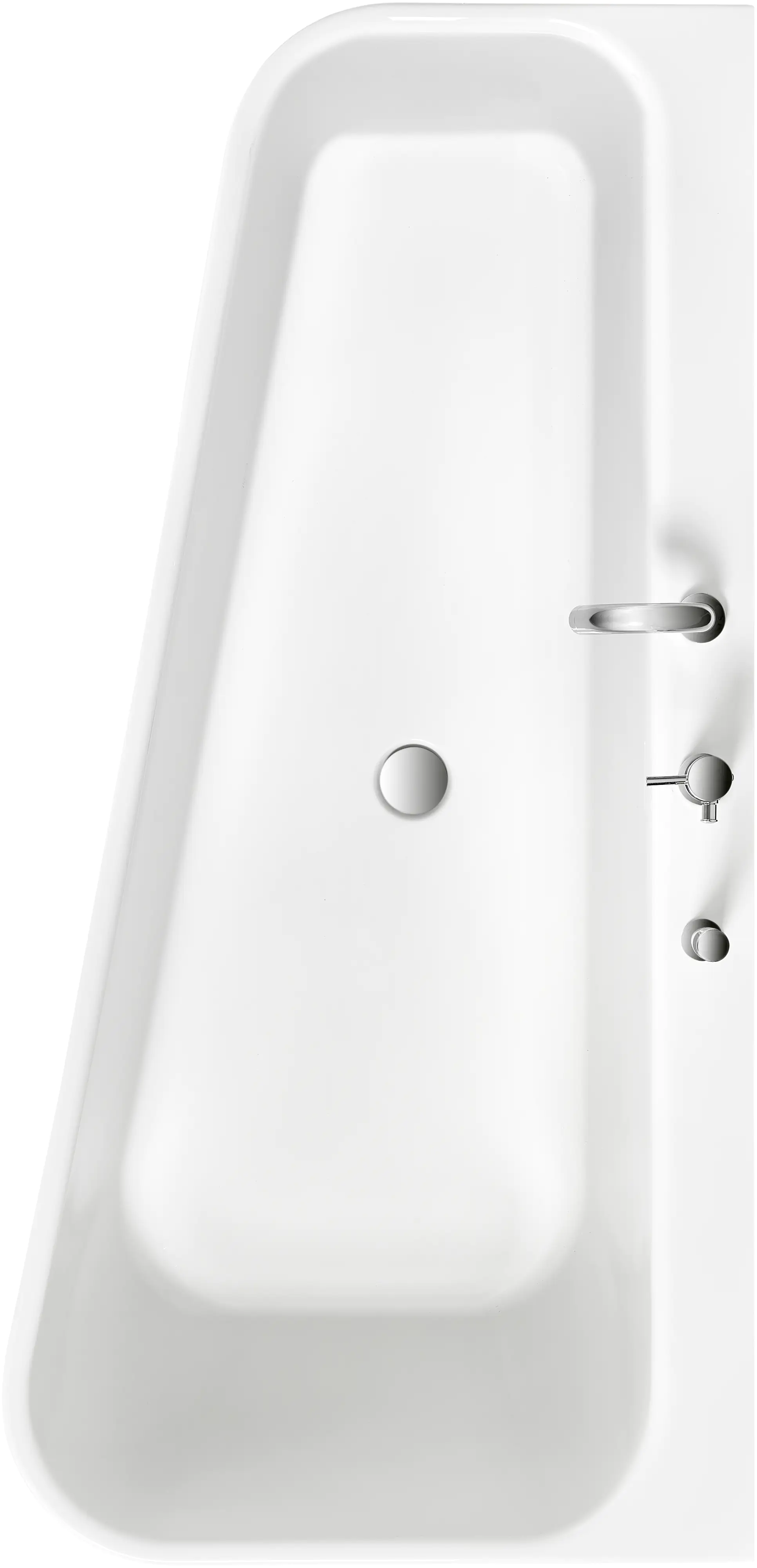 Ottofond Badewanne Pino links mit 3-Loch-Wannenrandarmatur S3000