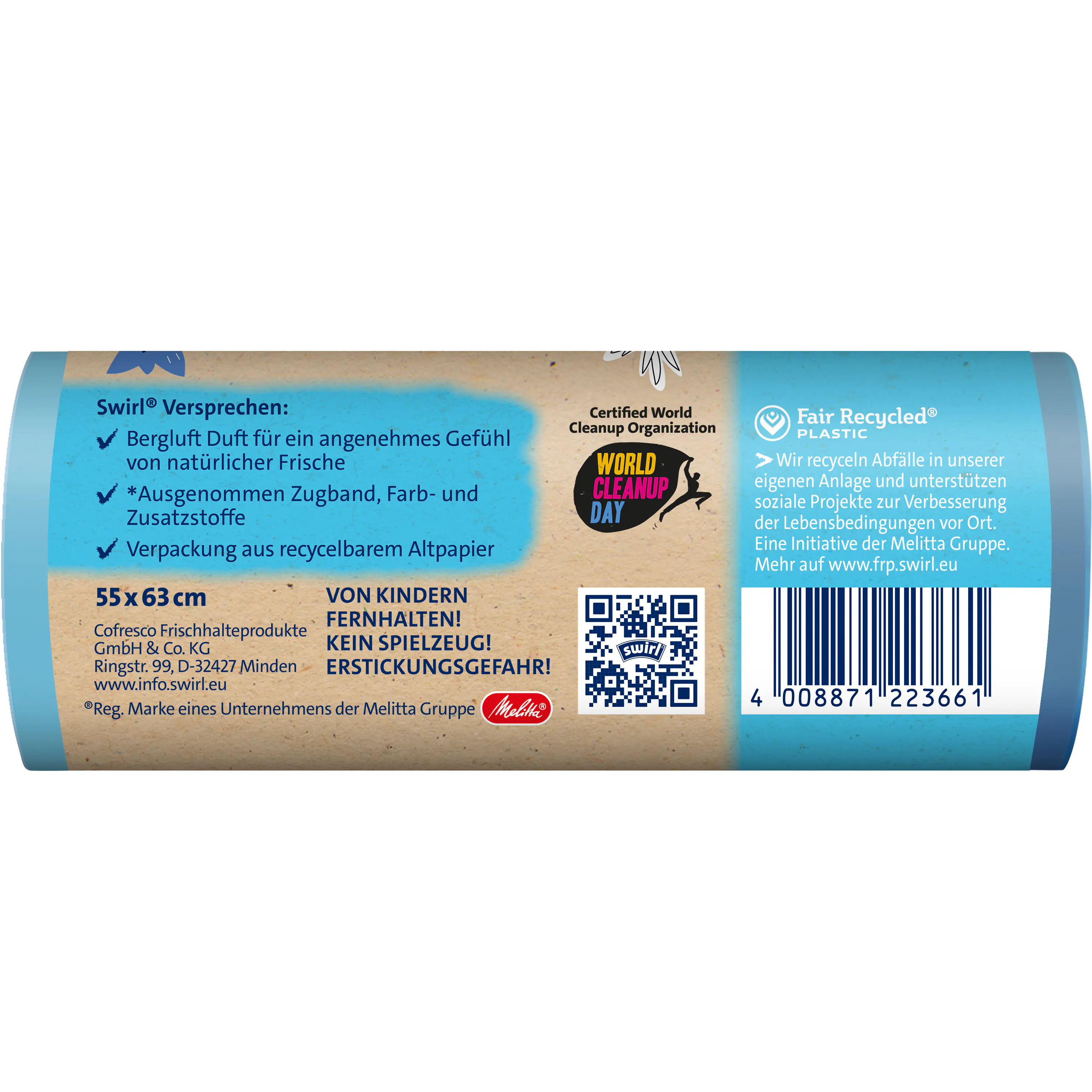 Swirl® 35 l Duft-Müllbeutel Alpenfrische Reißfest & Dicht