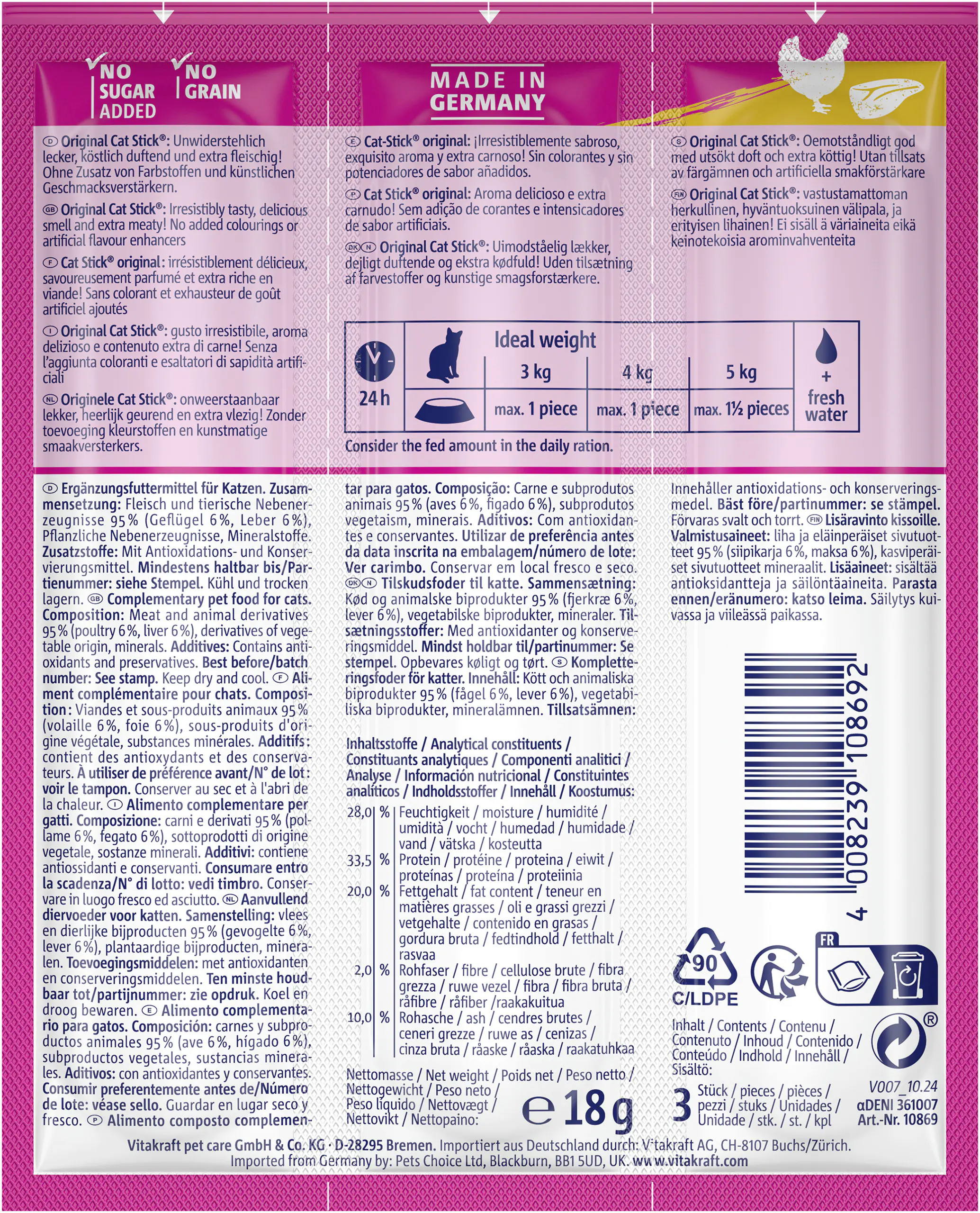 Vitakraft Katzensnack Geflügel & Leber