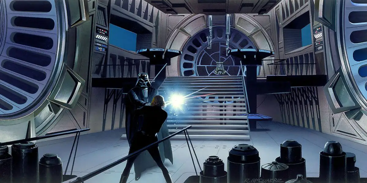 4055065510687 Komar Vlies Fototapete Star Wars Classic Zentrum der dunklen Seite 500 x 250 cm