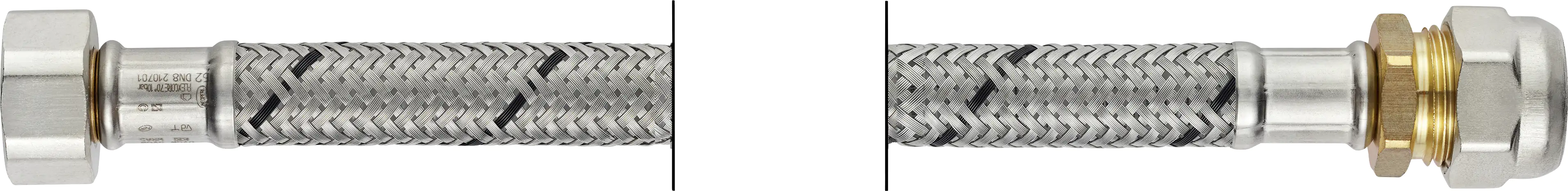 Flexo Anschlussschlauch IG 9,53 mm (3/8") x Querverschraubung 10 mm , DN 8, 150 cm