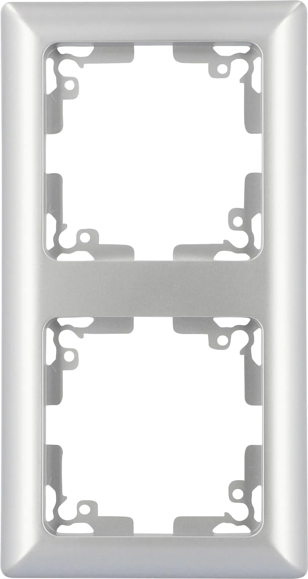 Unitec Abdeckrahmen 2-fach Genua silber