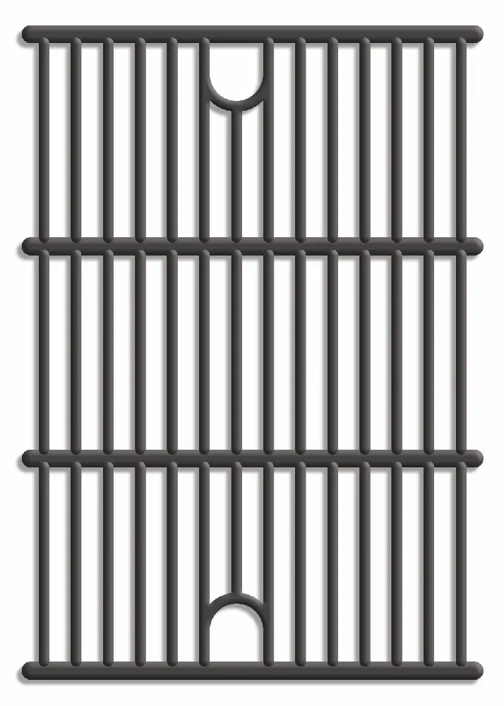 Tepro Universal Guss-Grillrost-Set 2 Stück schwarz Guss Grillfläche: 2 x ca. 29,1 x 40,8 cm