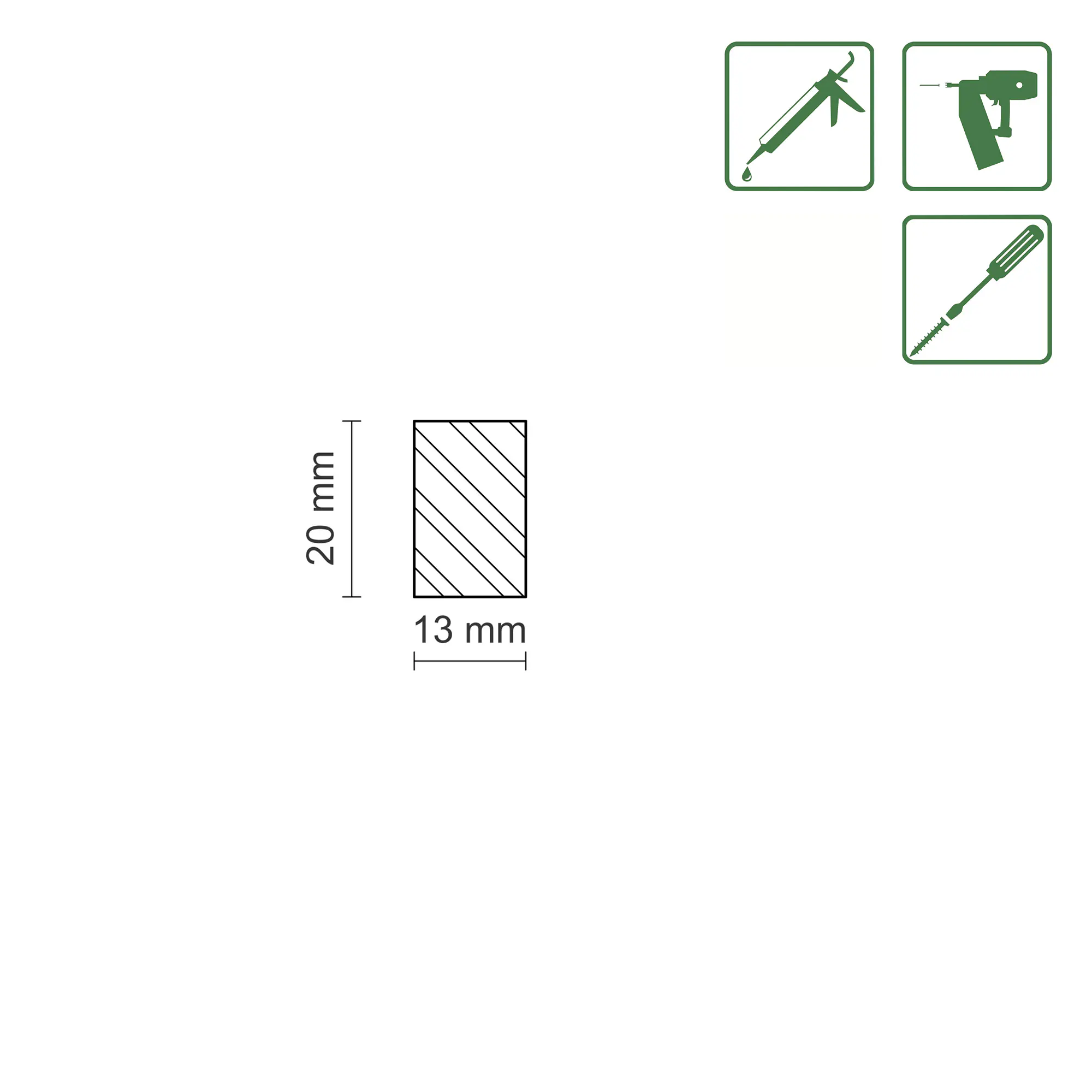 FN Neuhofer Flachleiste 95 cm 20 x 13 mm Buche