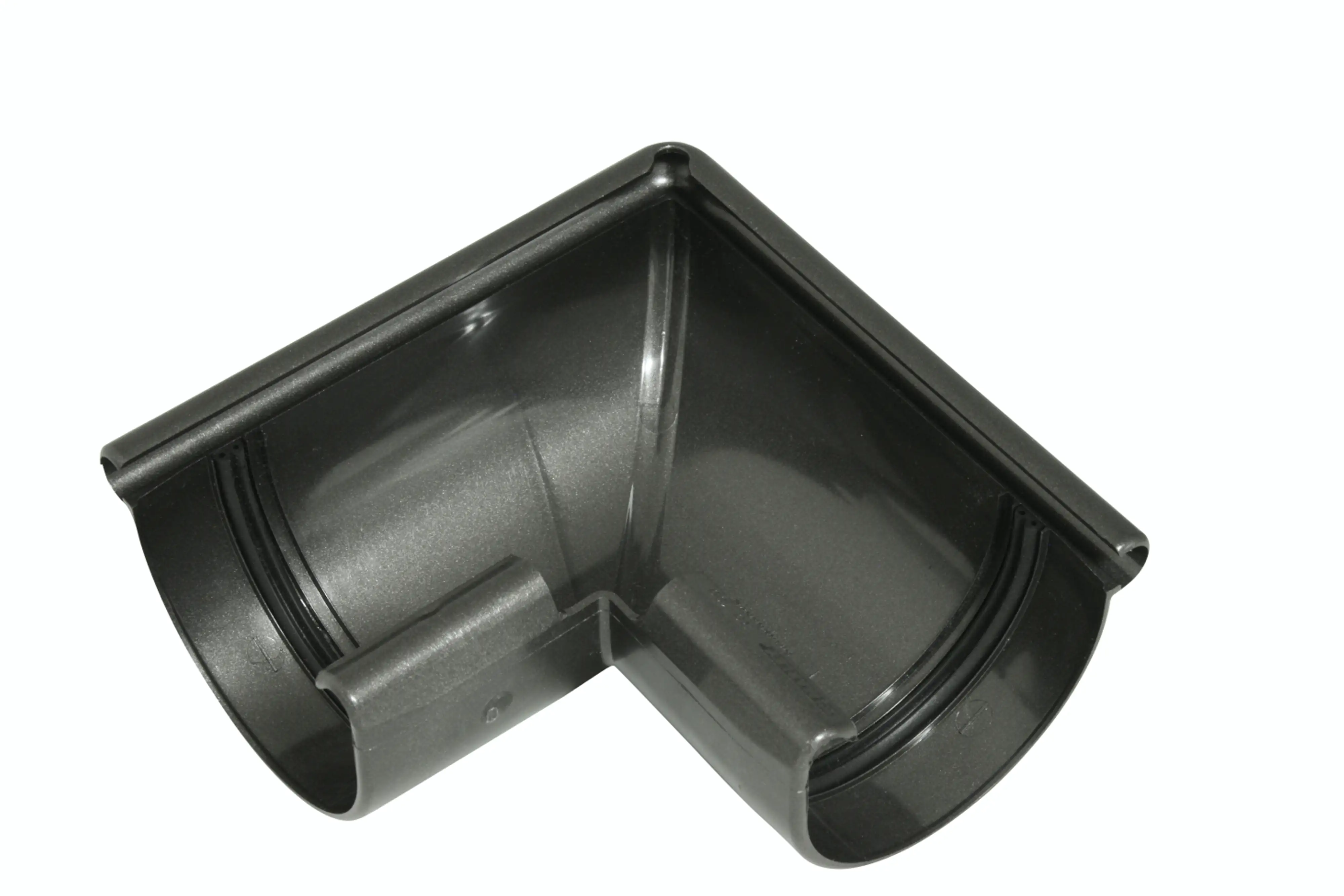 Marley Rinnenwinkel Halbrund, RG 75, anthrazit-metallic, außen