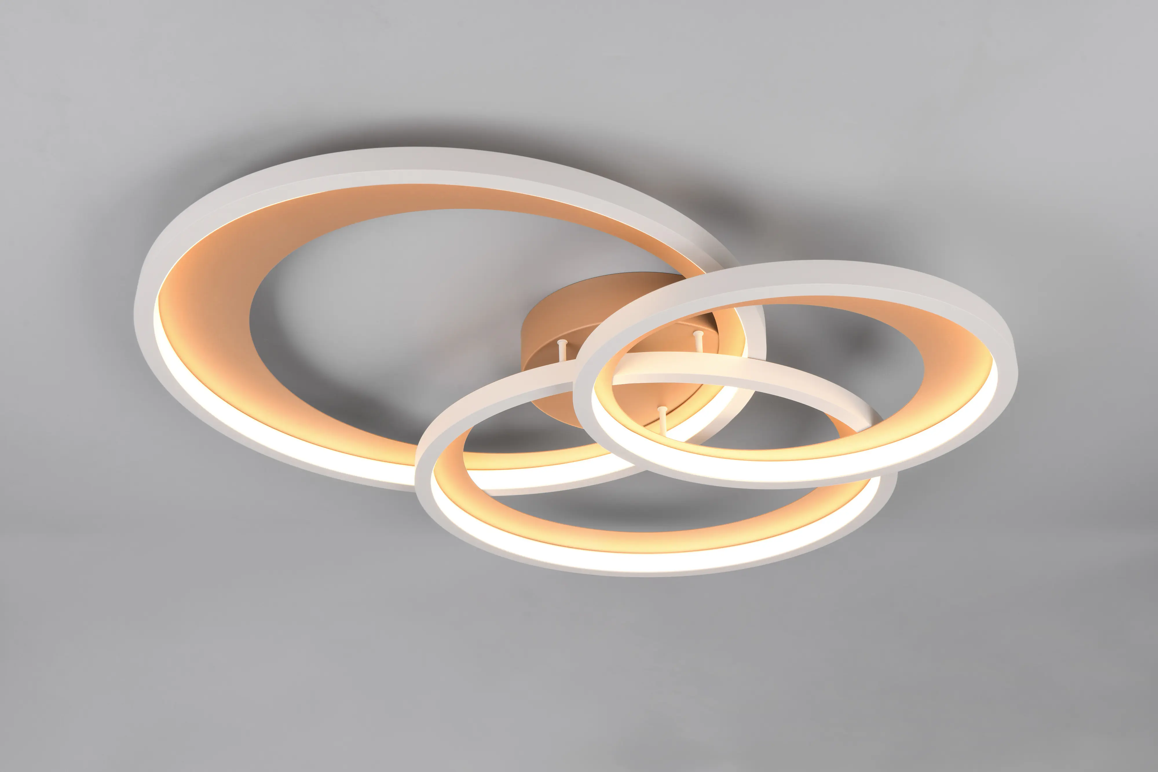 Trio LED Deckenleuchte Granada 36W grau coffee warmweiß