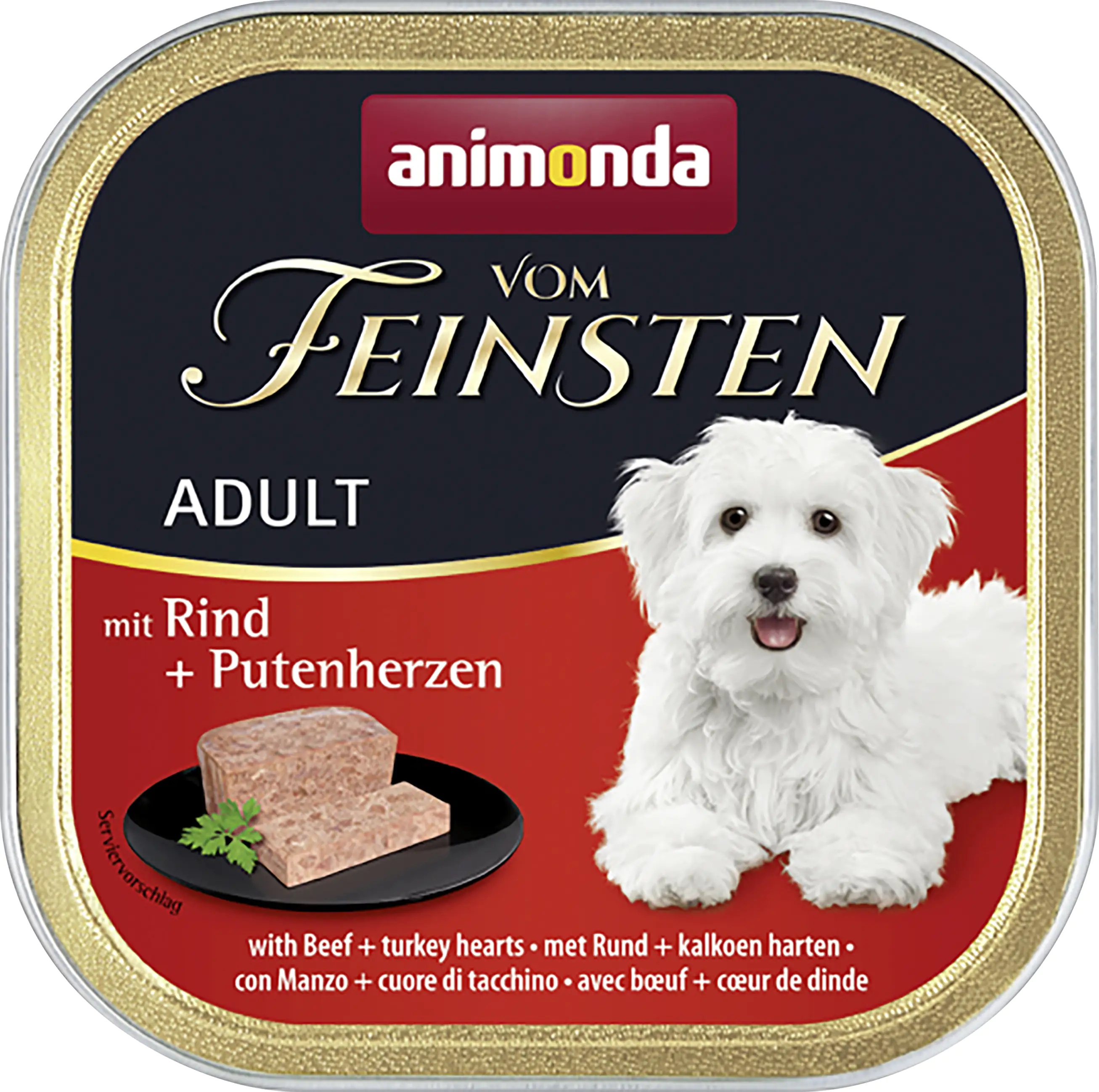 Animonda Vom Feinsten Adult mit Rind + Putenherzen 150 g Adult