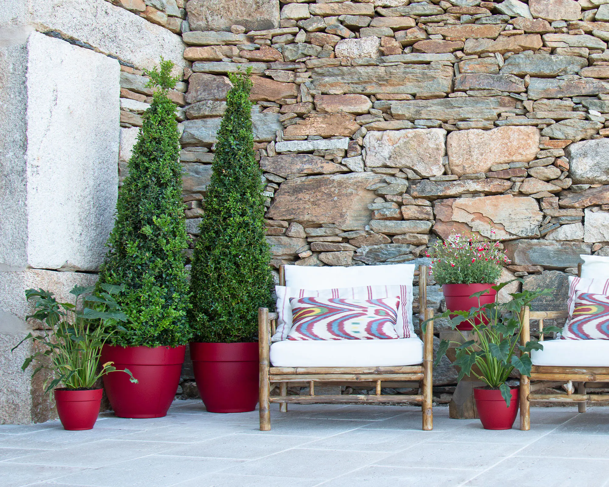 Artevasi Pflanztopf Capri Campana Kunststoff terrakotta matt Ø 40 x 34 cm