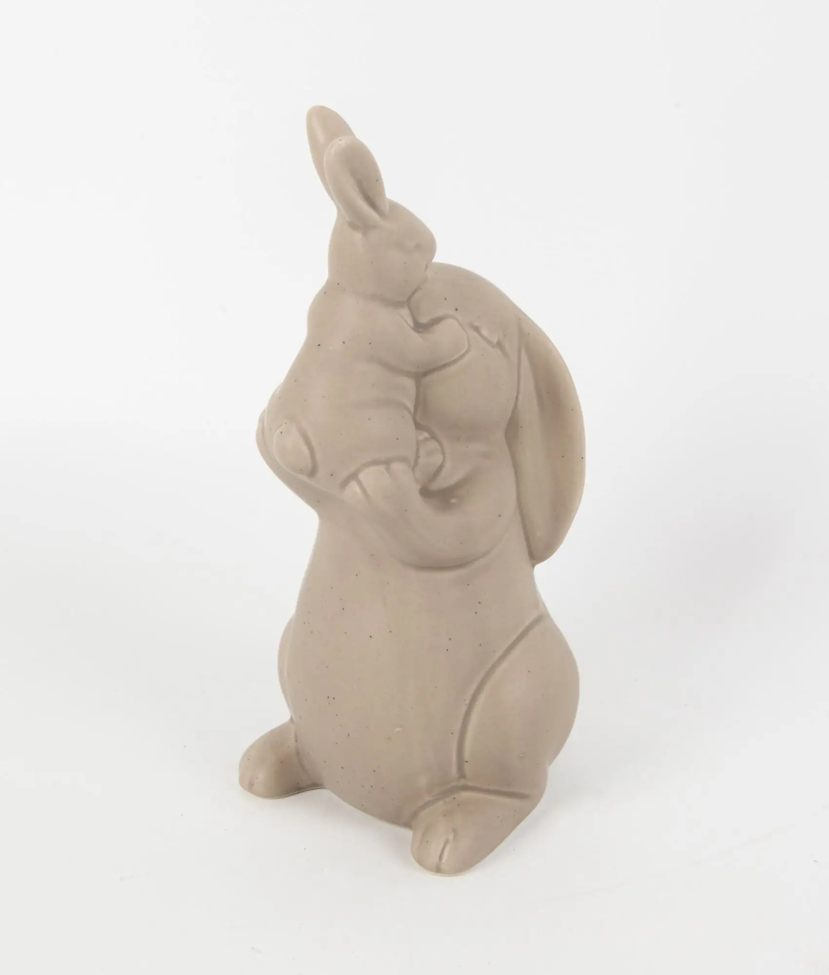 TrendLine Dekofigur Hase Keramik 19 x 10 cm grau