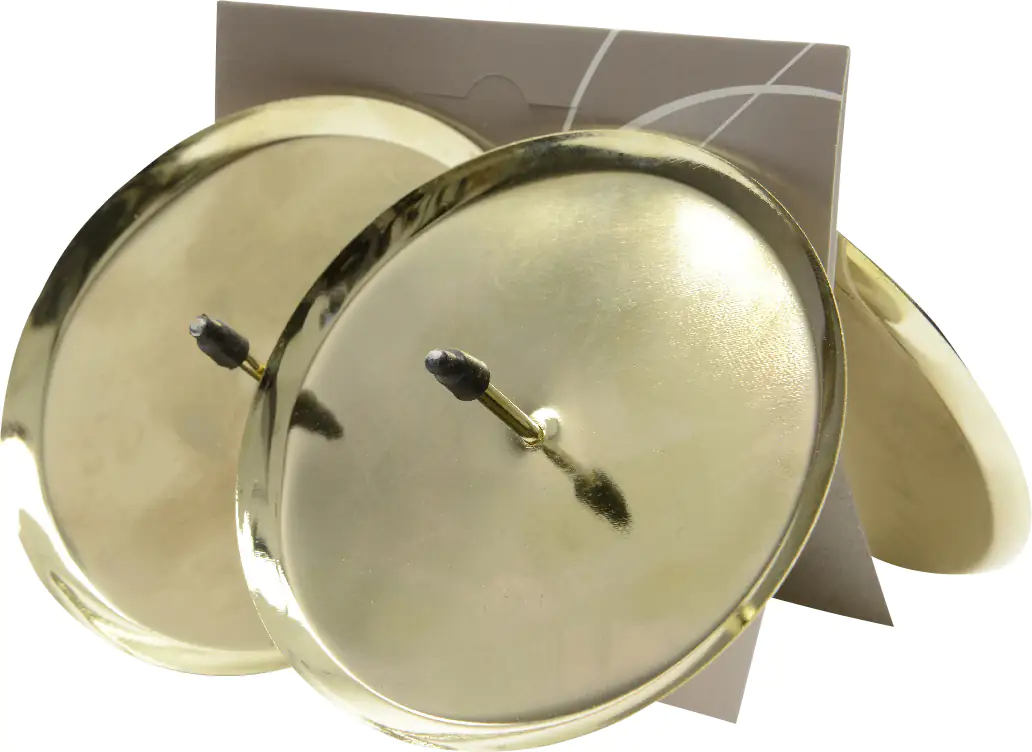 Kaemingk Metall-Adventskerzenhalter Ø 8 cm hellgold - 4 Stück