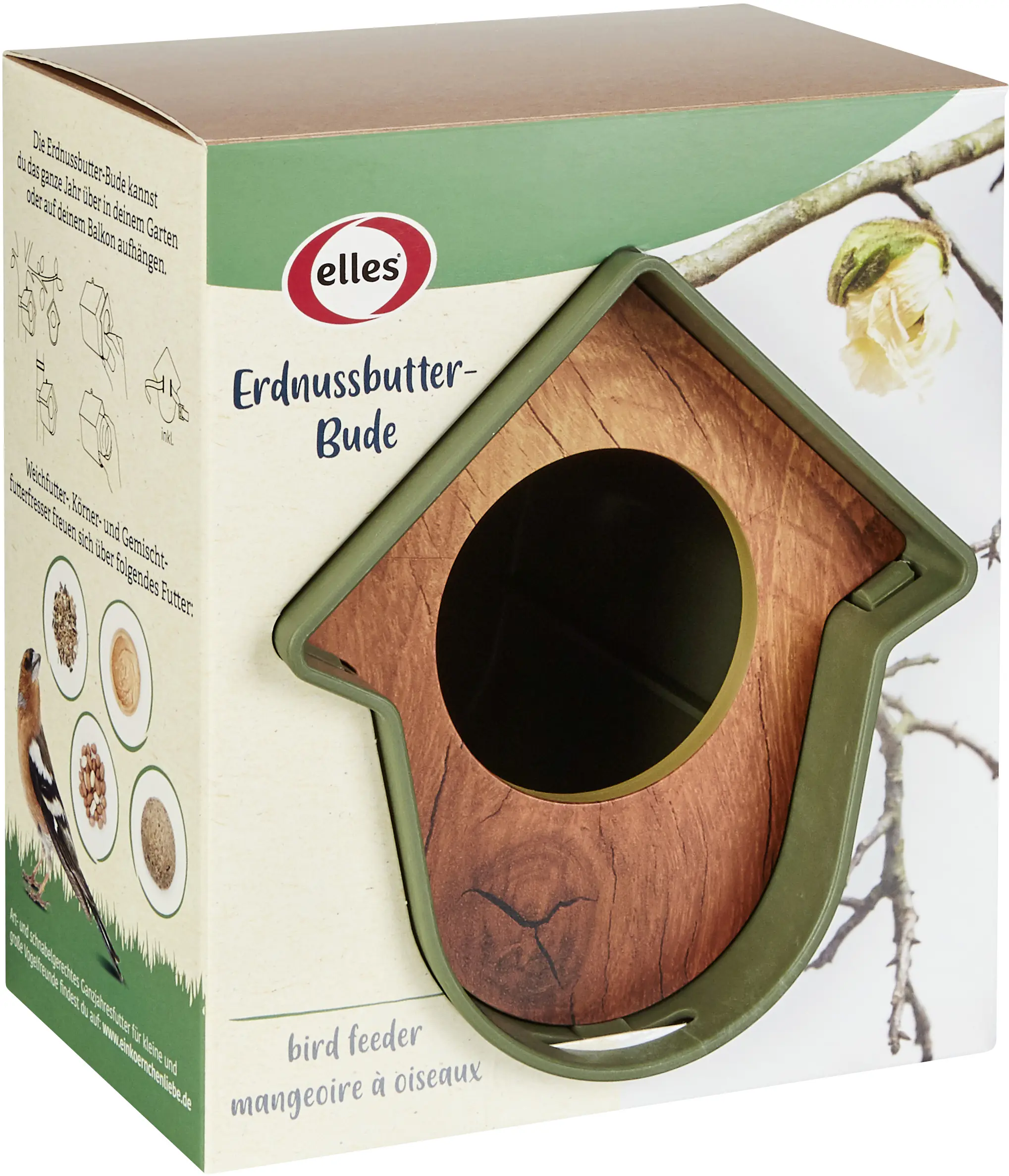 Elles Vogelfutterspender Erdnussbutter-Bude