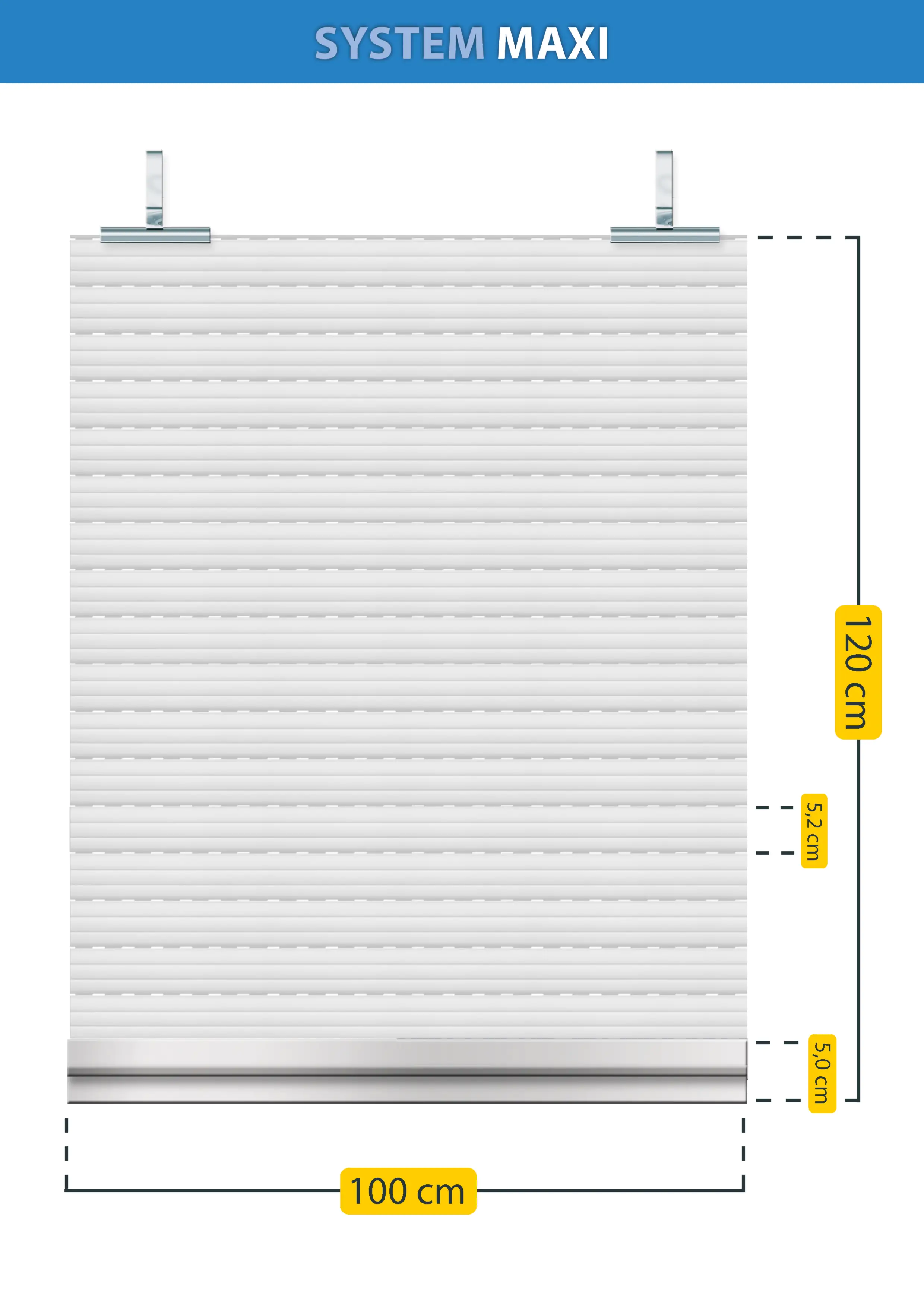 Schellenberg Rollladenpanzer Maxi, weiß, 100 x 120 cm