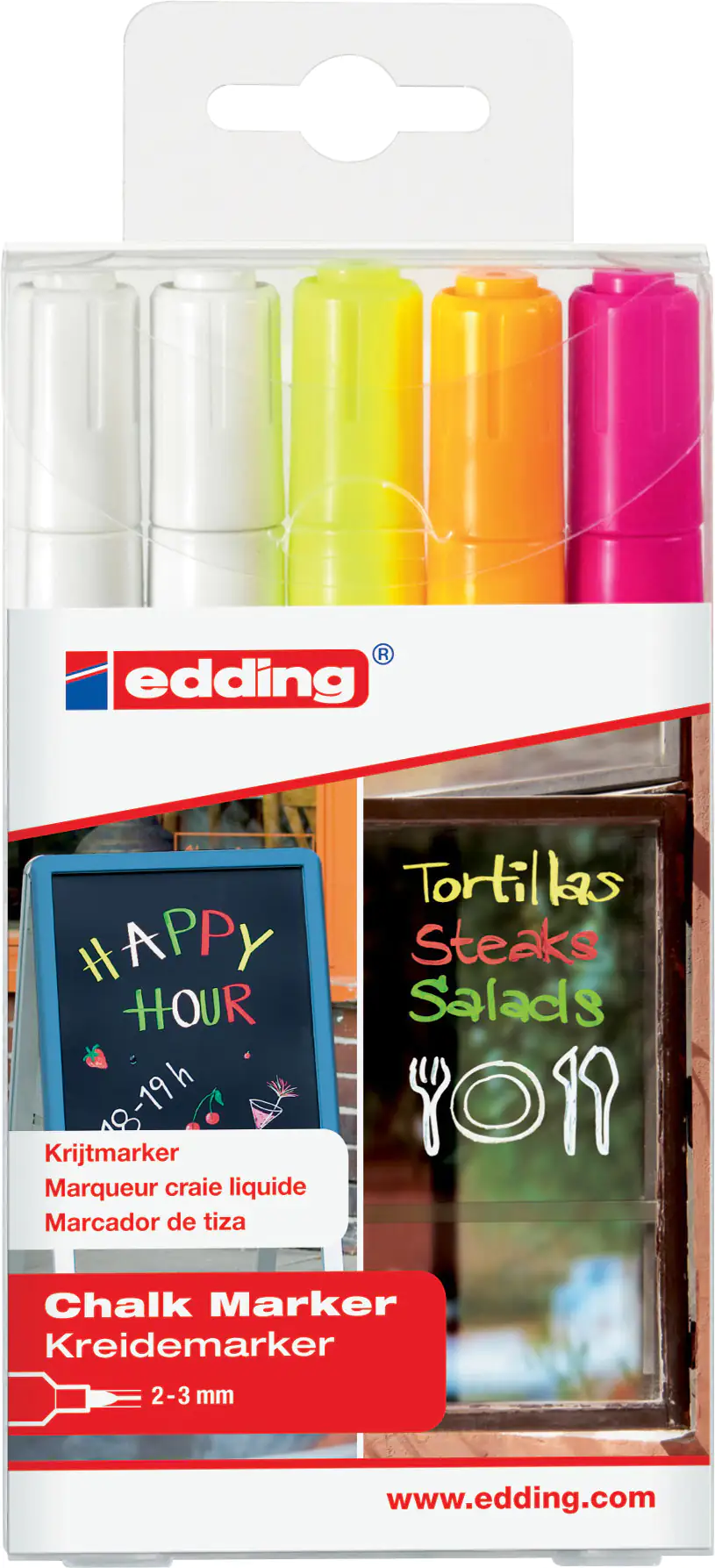 edding 4095 Kreidemarker 5er-Set 2 - 3 mm edding 4095 Kreidemarker 5er-Set 2 - 3 mm