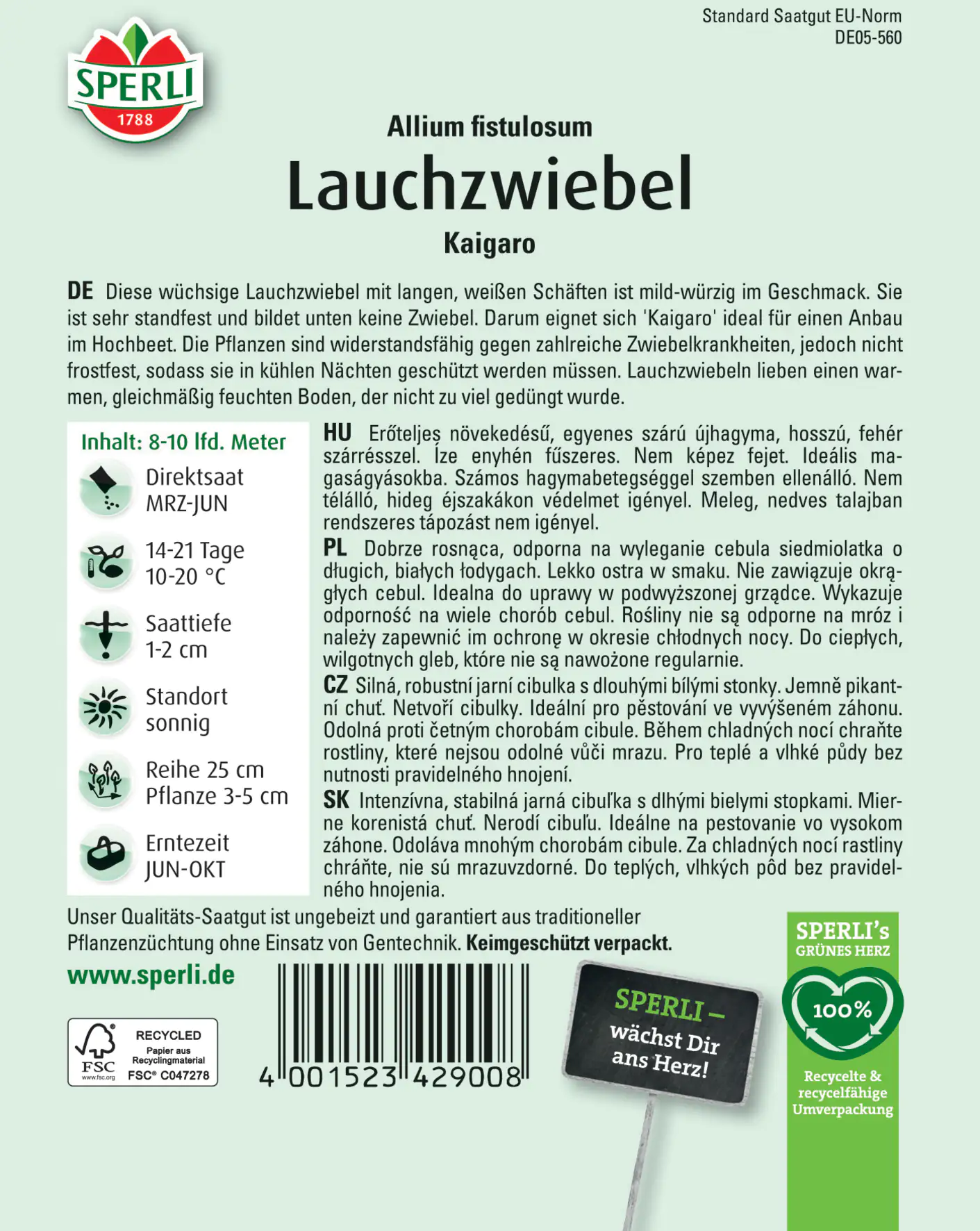 Sperli Lauchzwiebel Kaigaro