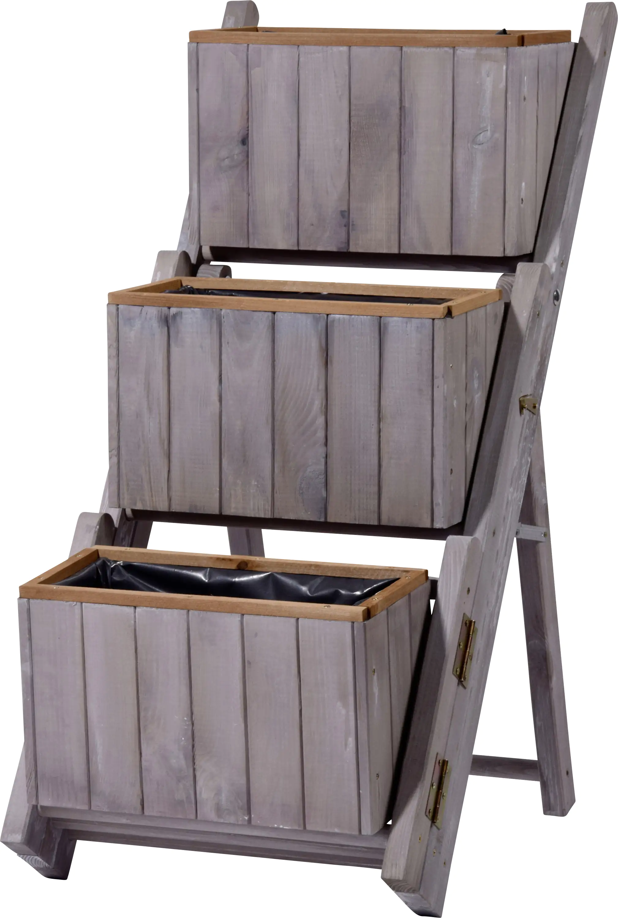 Dobar Ausklappbare Pflanztreppe mit 3 Pflanzkästen 41 x 55 x 85 cm Dobar Ausklappbare Pflanztreppe mit 3 Pflanzkästen 41 x 55 x 85 cm