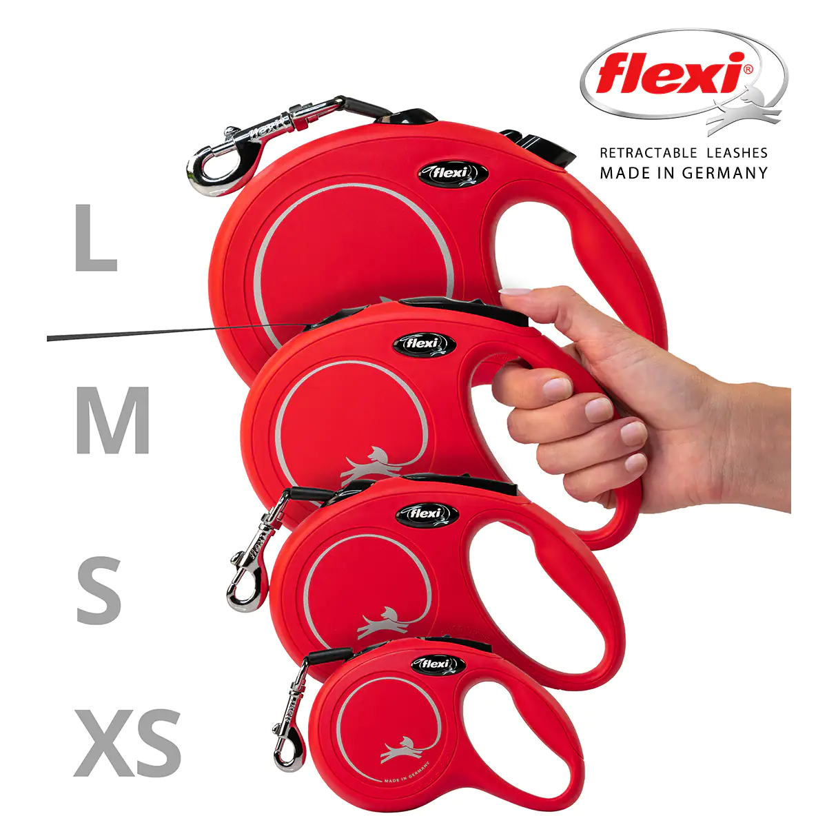 Flexi Hundeleine New Classic M blau, Seil