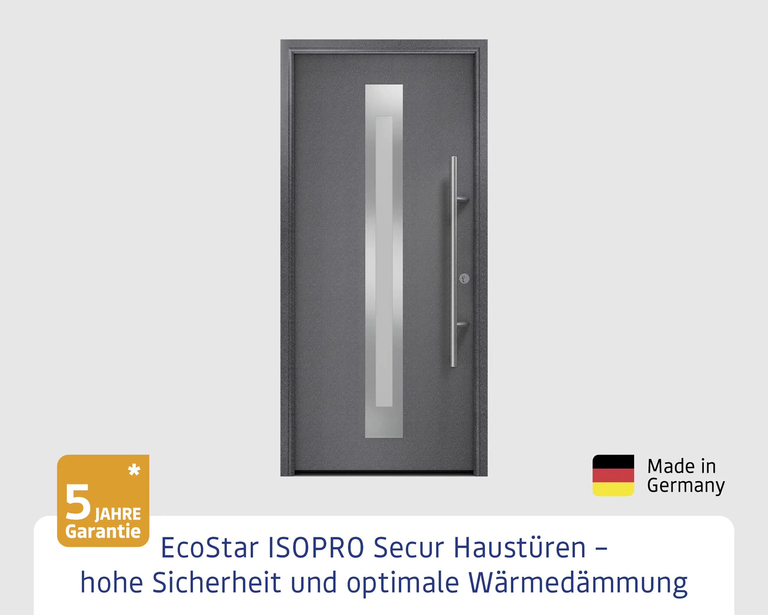 EcoStar Haustür ISOPRO Secur IPS 770S RC2 anthrazit metallic 110 x 210 cm EcoStar Haustür ISOPRO Secur IPS 770S RC2 anthrazit metallic 110 x 210 cm