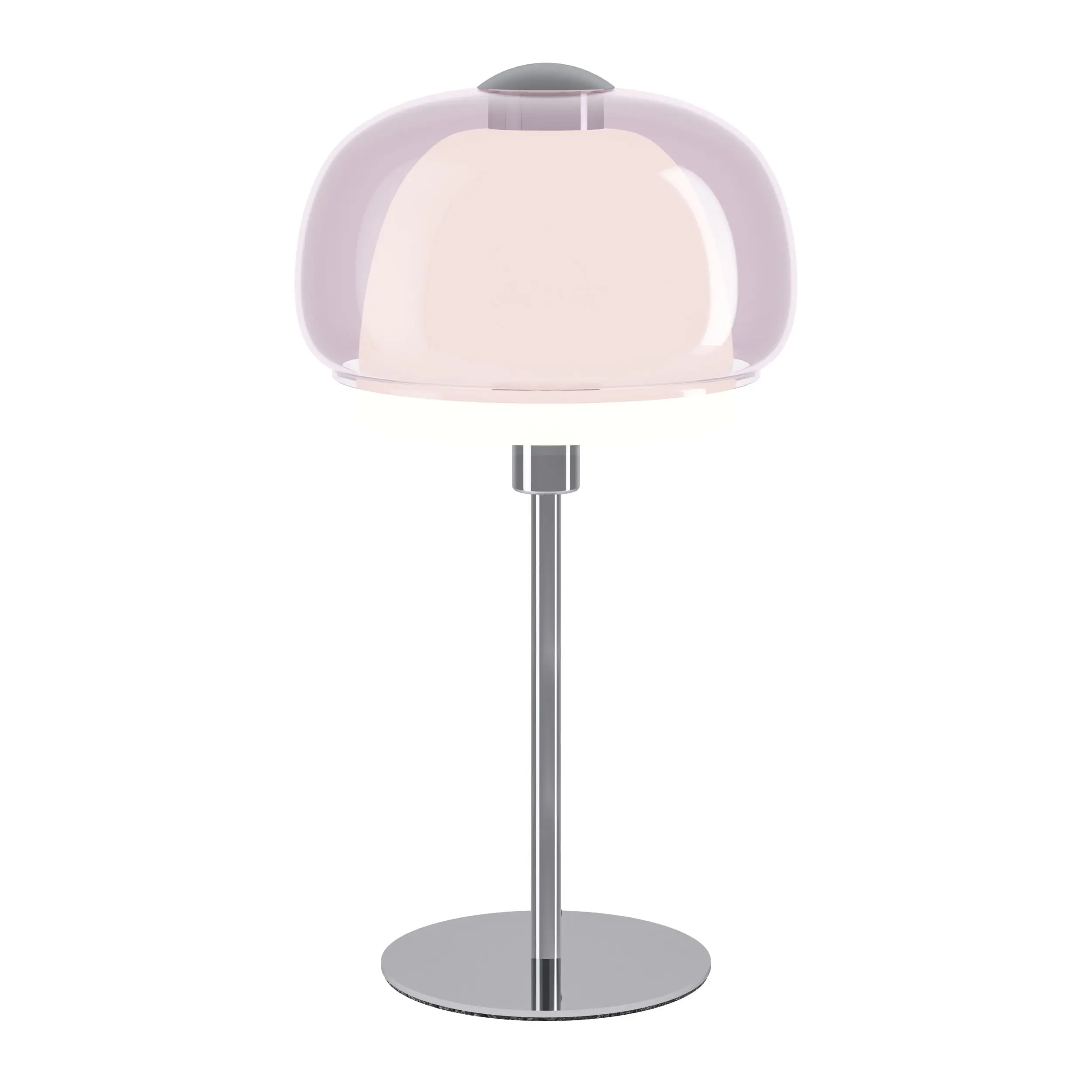 Eglo Tischleuchte Belomontejo E14 Ø22 cm chrom/weiß/pink